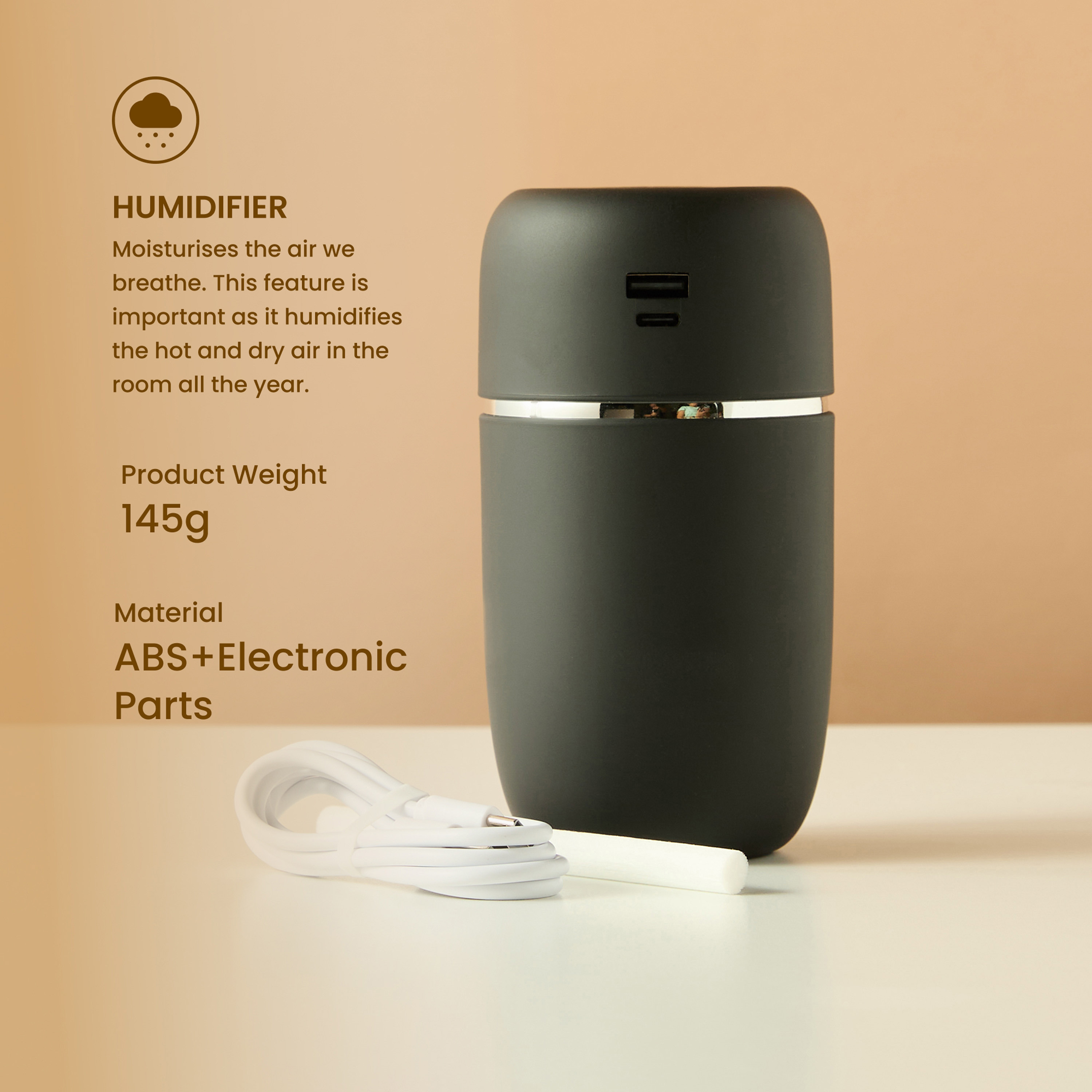 Samaa USB Powered LED Humidifier - 200 ml-household-homefragrance-airrevitalisersandhumidifiers-image-3