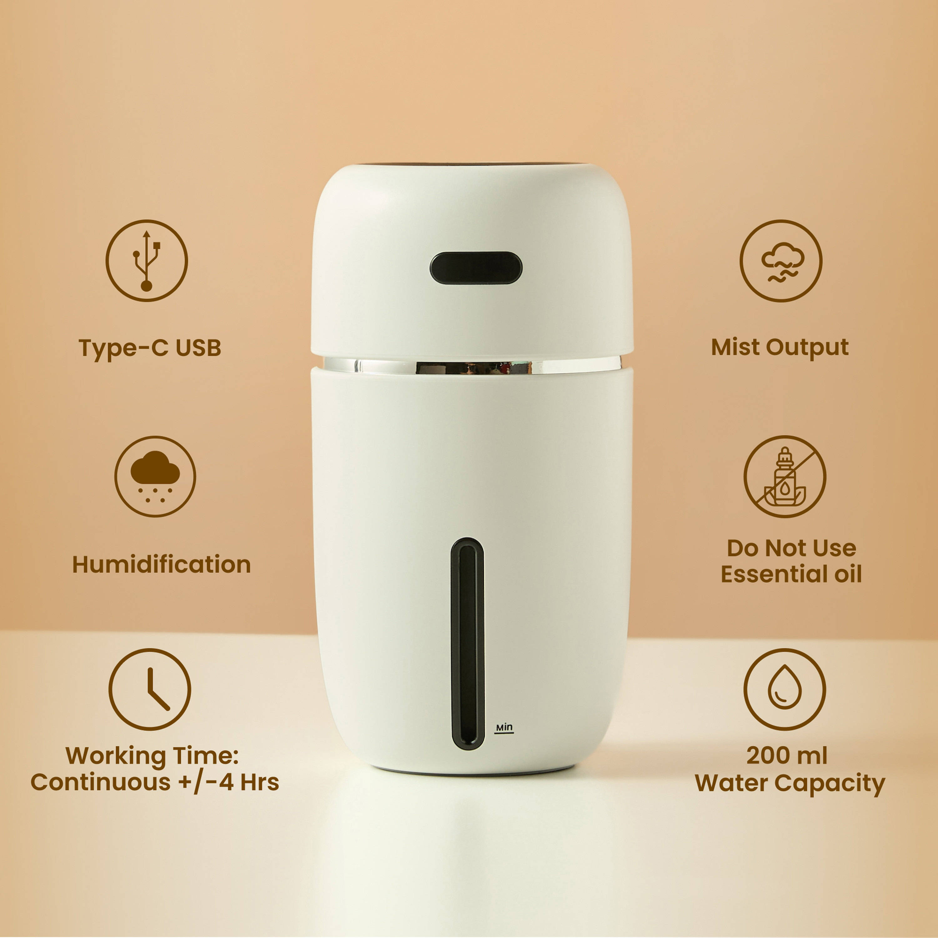 Samaa USB Powered LED Humidifier - 200 ml-household-homefragrance-airrevitalisersandhumidifiers-image-2