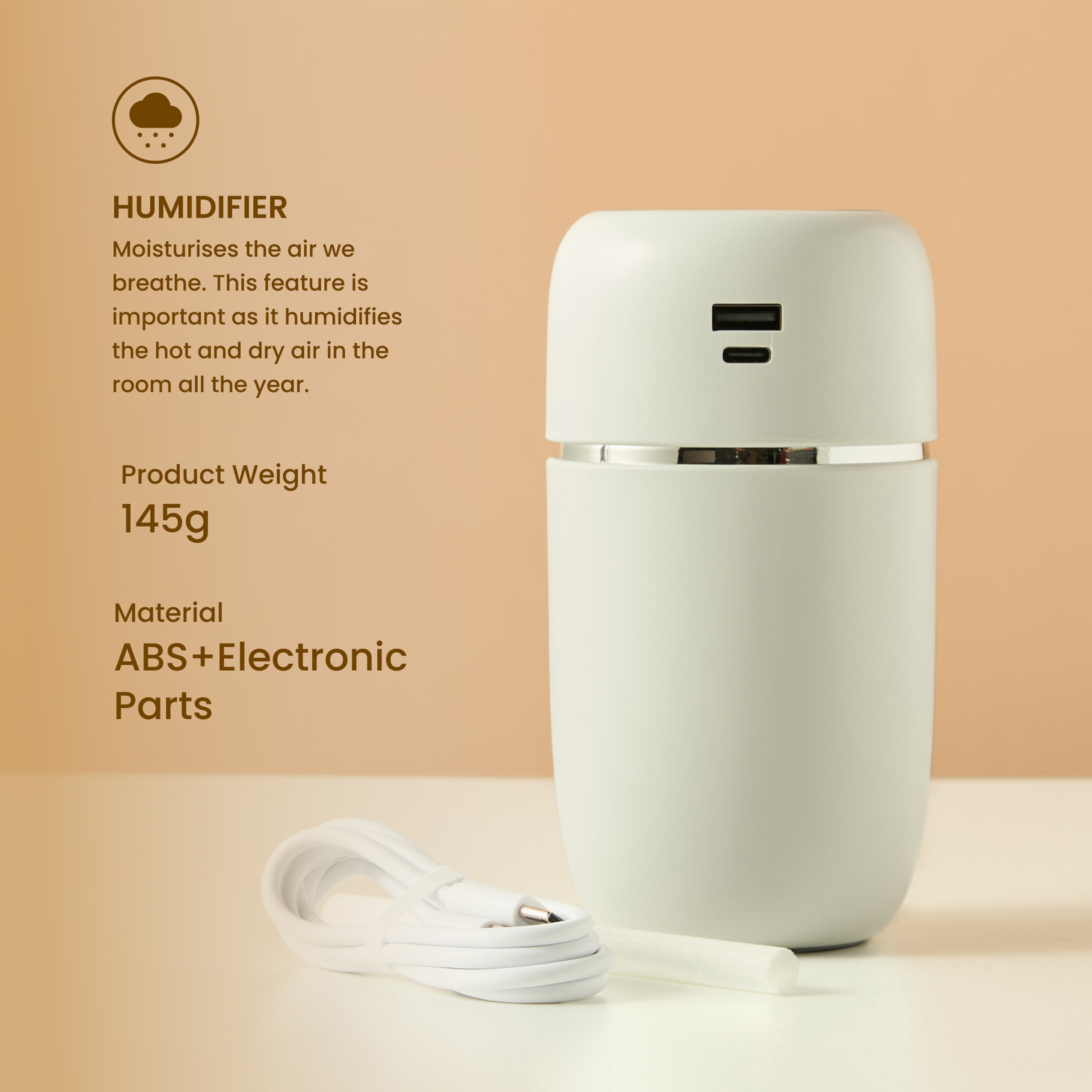 Samaa USB Powered LED Humidifier - 200 ml-household-homefragrance-airrevitalisersandhumidifiers-image-3