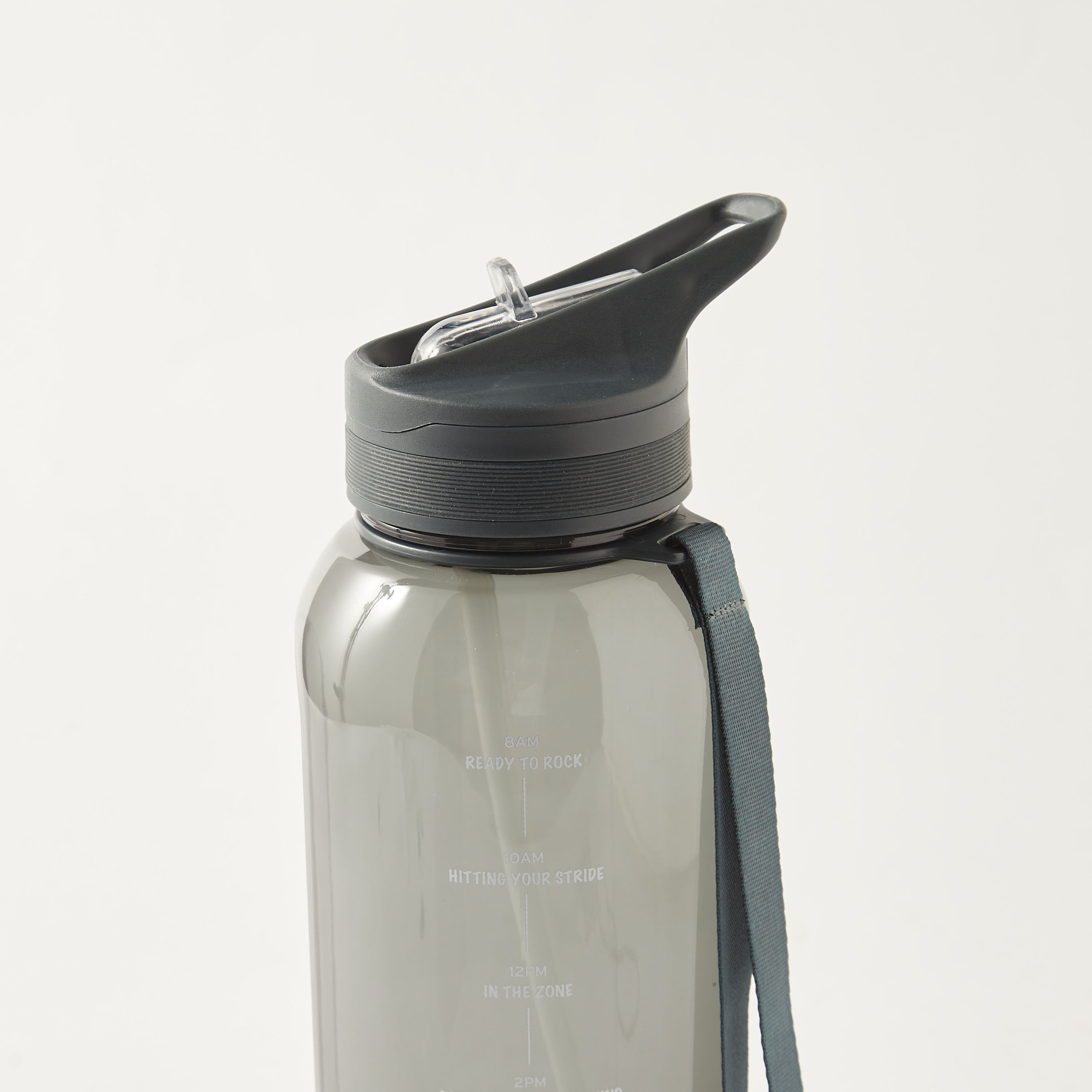 Slogan Detail Sipper Water Bottle with Time Marker - 1.4 L-school-waterbottles-image-3