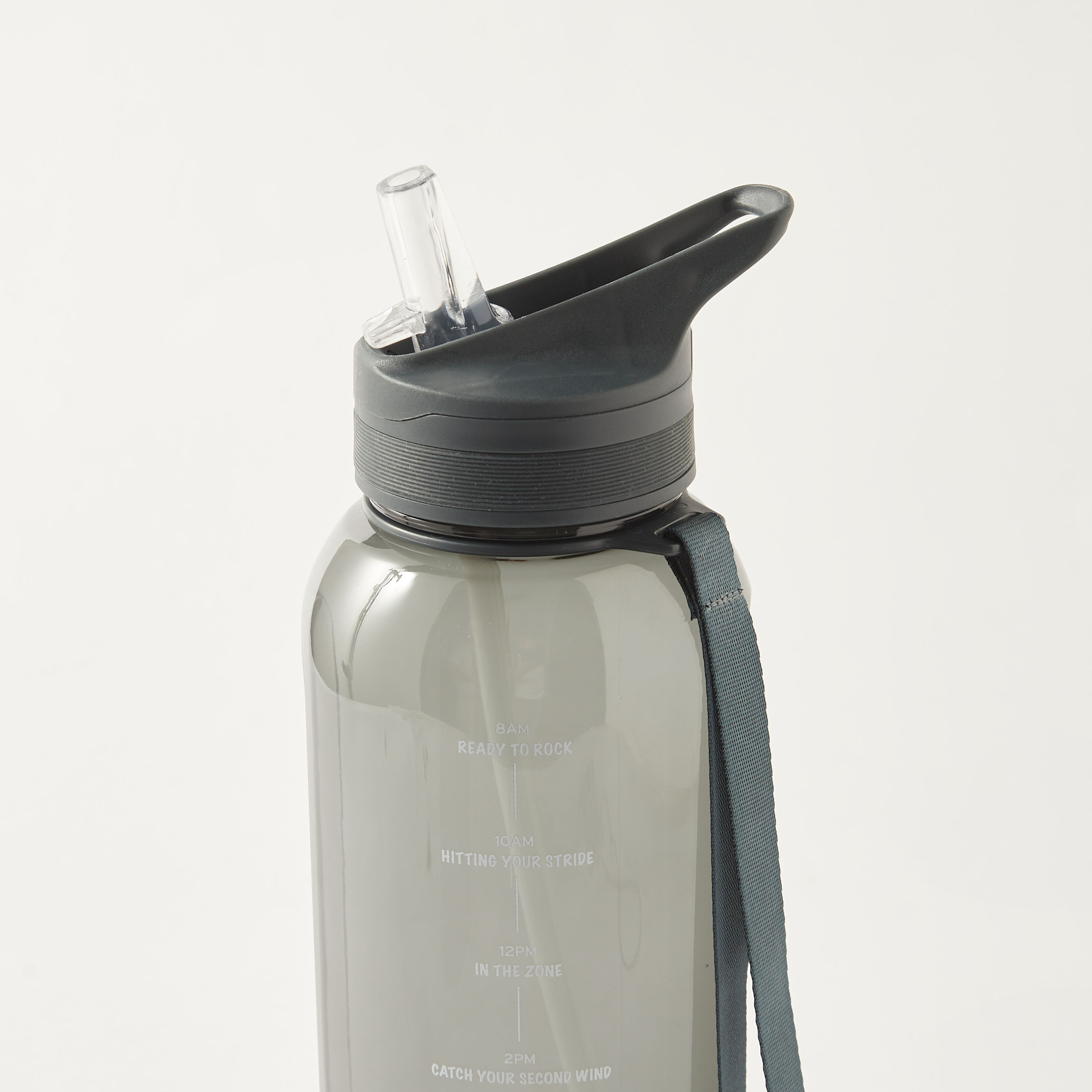 Slogan Detail Sipper Water Bottle with Time Marker - 1.4 L-school-waterbottles-image-4