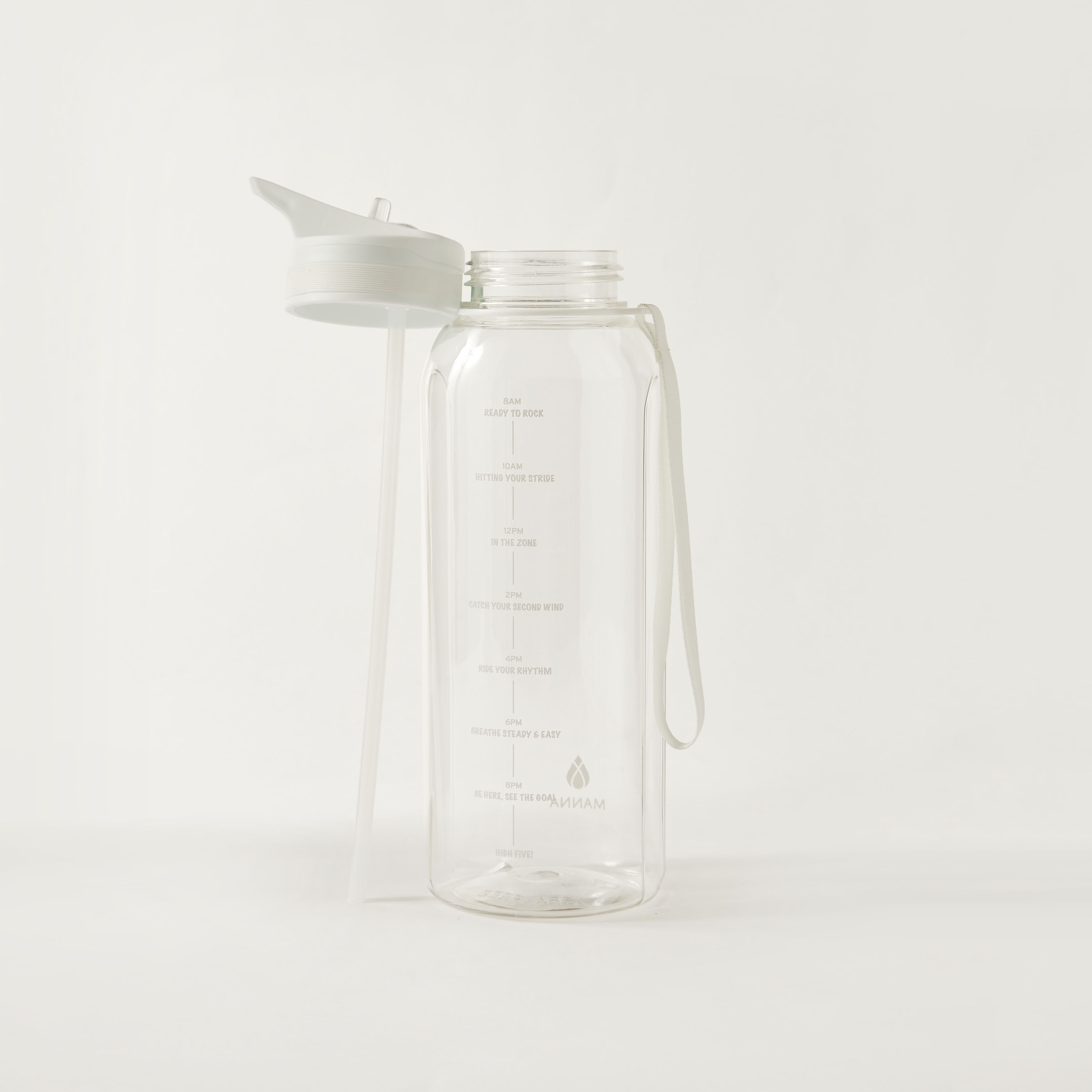 Slogan Detail Sipper Water Bottle with Time Marker - 1.4 L-school-waterbottles-image-2