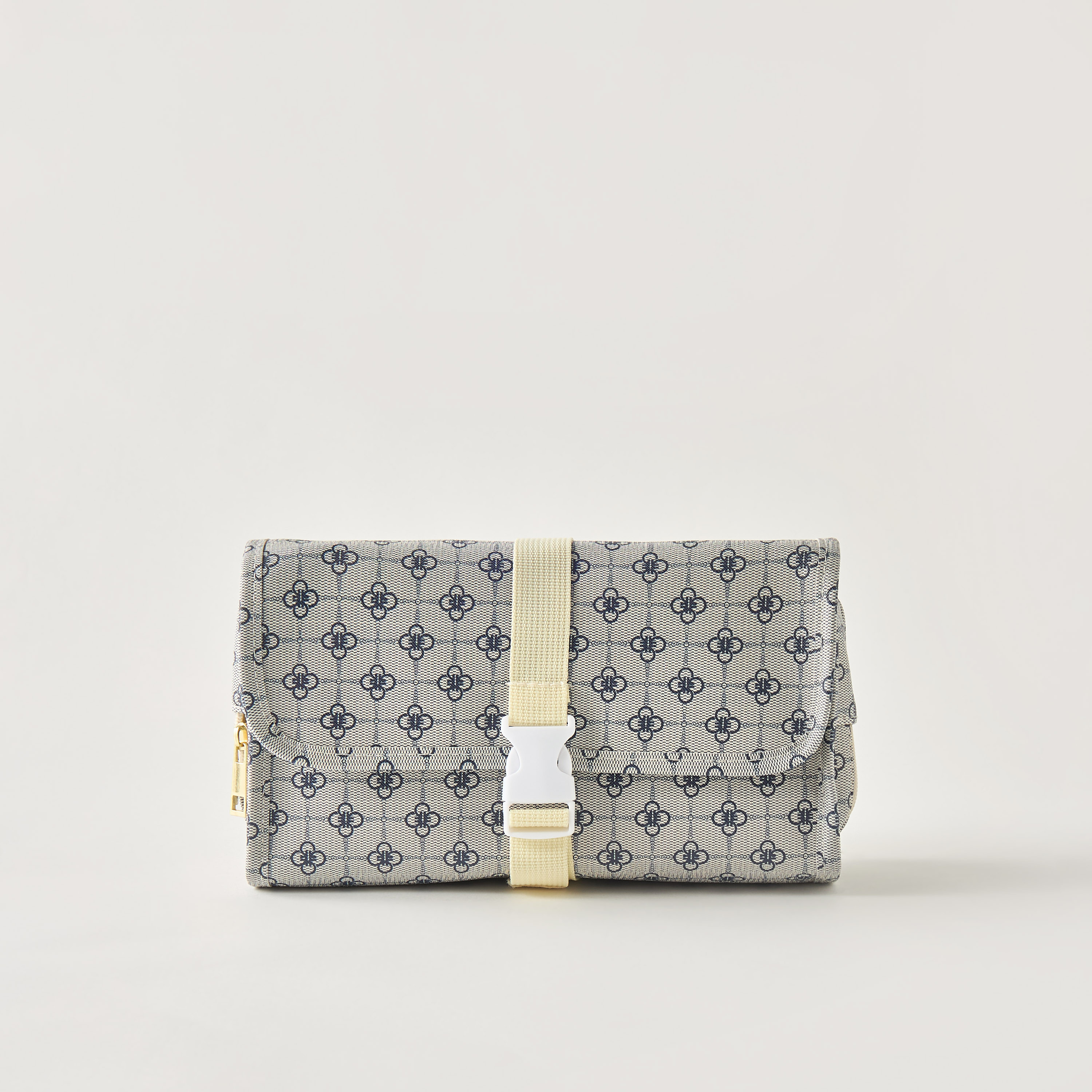 All-Over Floral Print Cosmetic Pouch with Flap Closure-beautyandpersonalcare-makeup-brushesandaccessories-makeuppouches-image-1