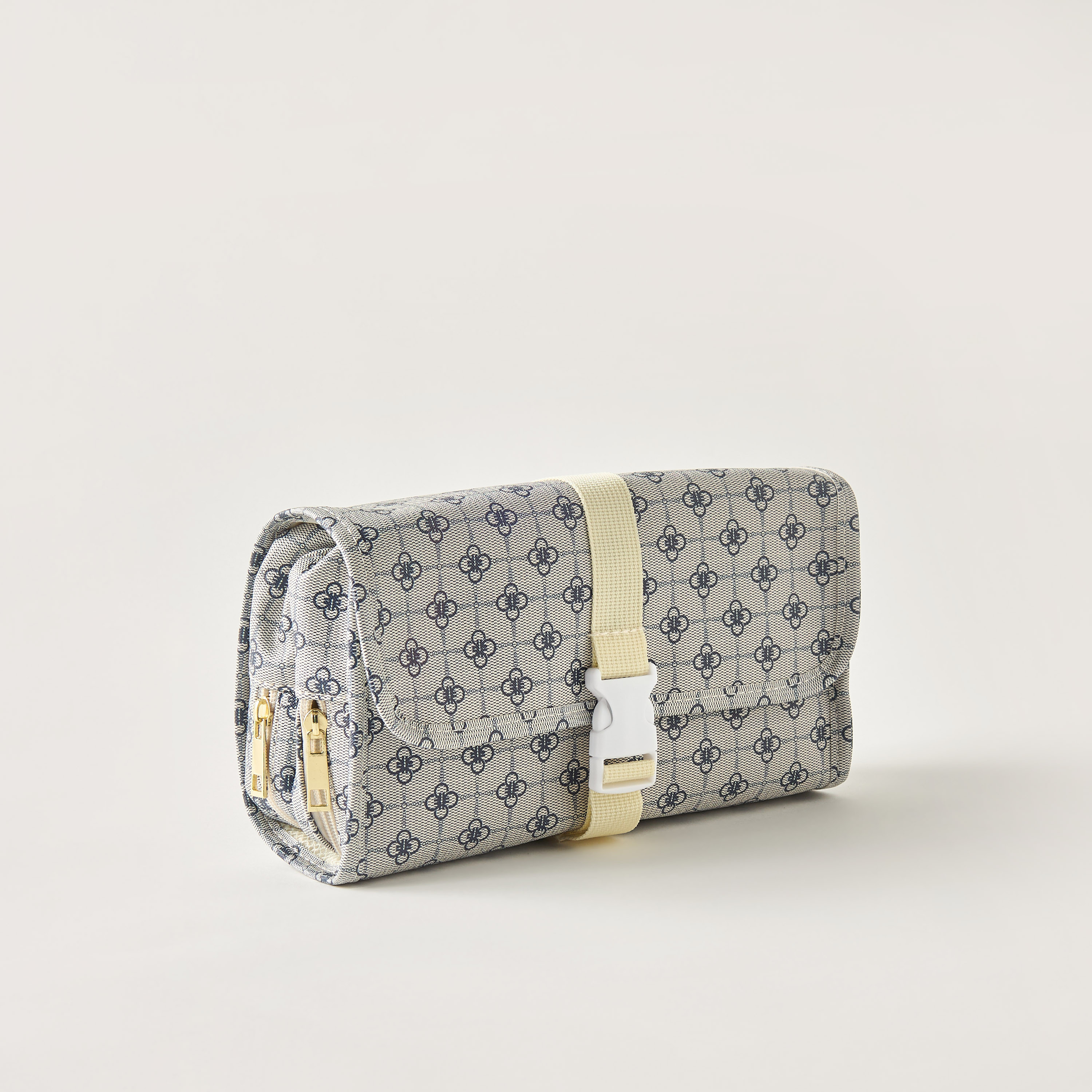 All-Over Floral Print Cosmetic Pouch with Flap Closure-beautyandpersonalcare-makeup-brushesandaccessories-makeuppouches-image-2