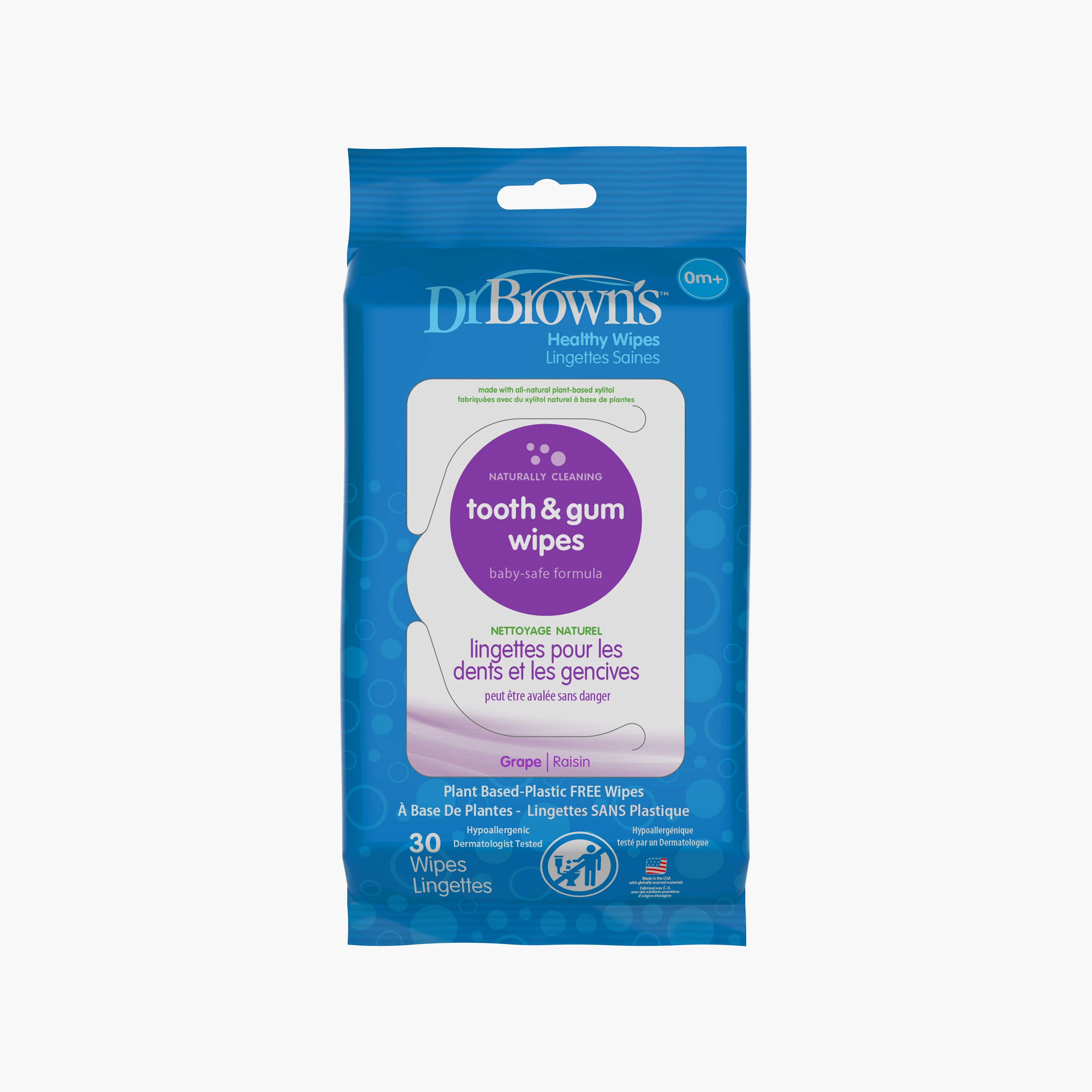 Dr. Brown's 30-Piece Tooth & Gum Wipes-baby-diapering-babywipes-image-1