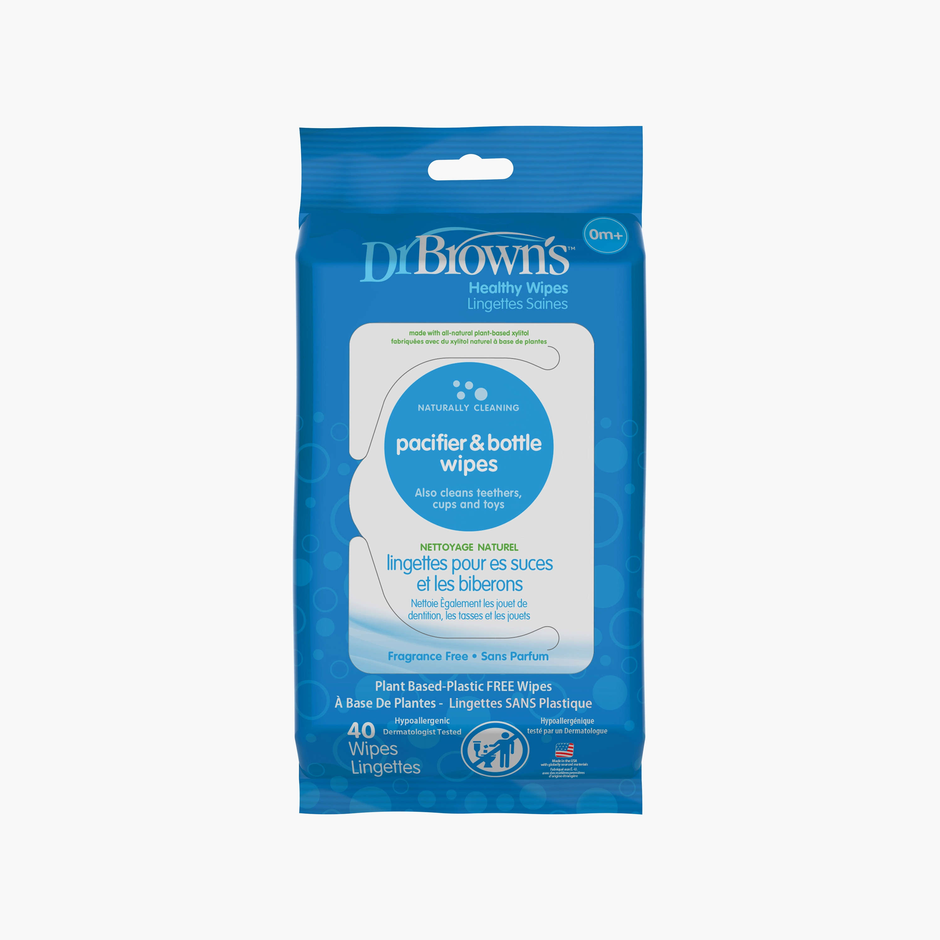 Dr. Brown's 40-Piece Pacifier & Bottle Wipes-baby-diapering-babywipes-image-1