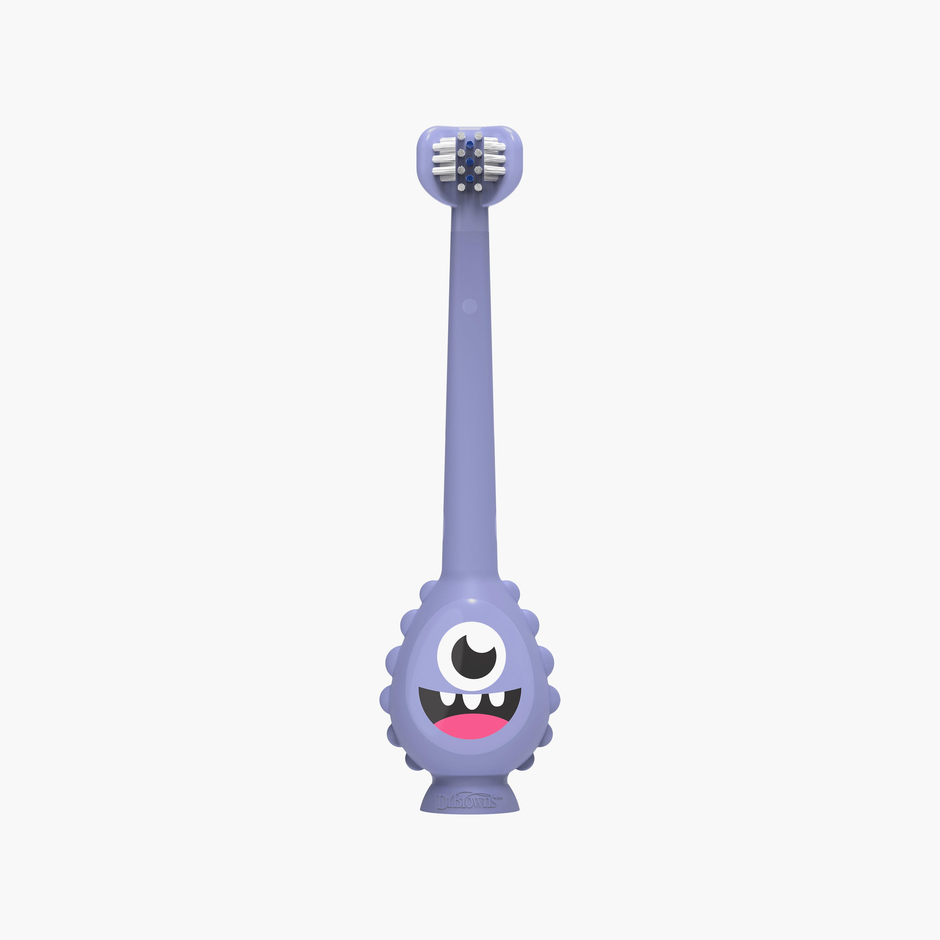 فرشاة أسنان تووثسكرابر من دكتور براونز، مونستر، أرجواني-baby-bathandcare-oralcare-image-1