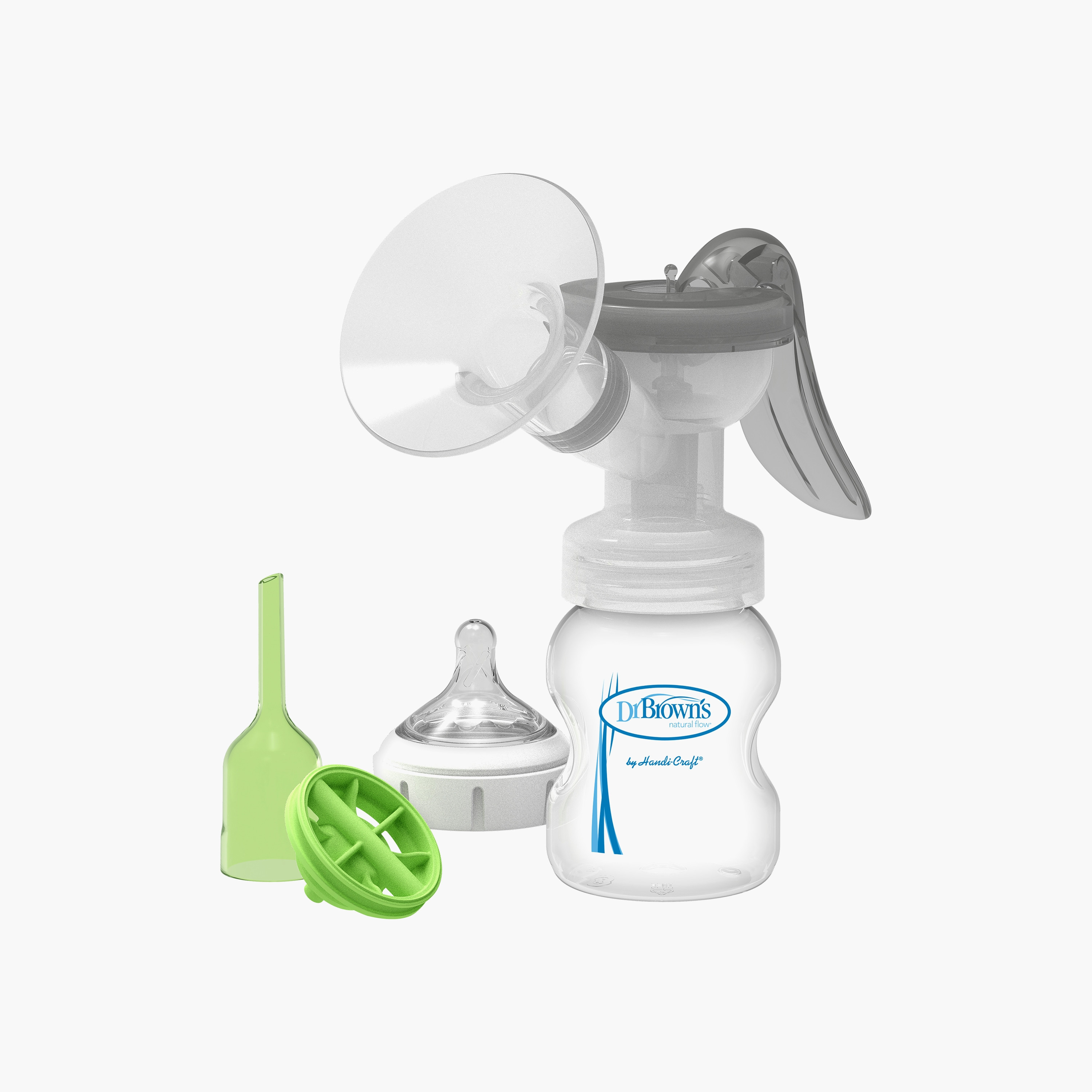 Dr. Brown's Manual Breast Pump Set with Soft Shape Silicone Shield-baby-feeding-breastfeedingandcare-image-1