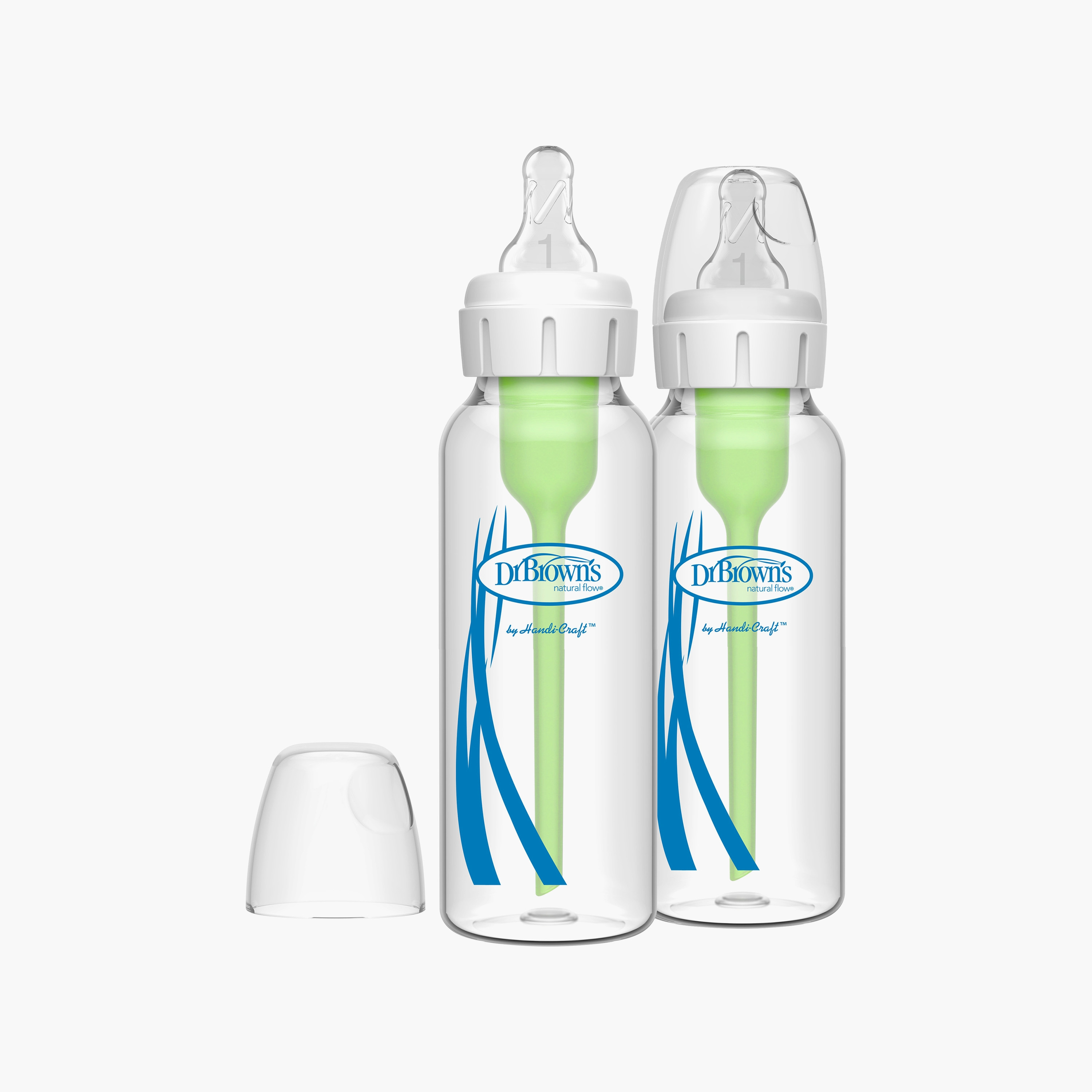 Dr. Brown's 2-Piece Natural Flow Narrow Glass Feeding Bottles, 250 ml-baby-feeding-feedingbottles-bottlesandteats-image-1