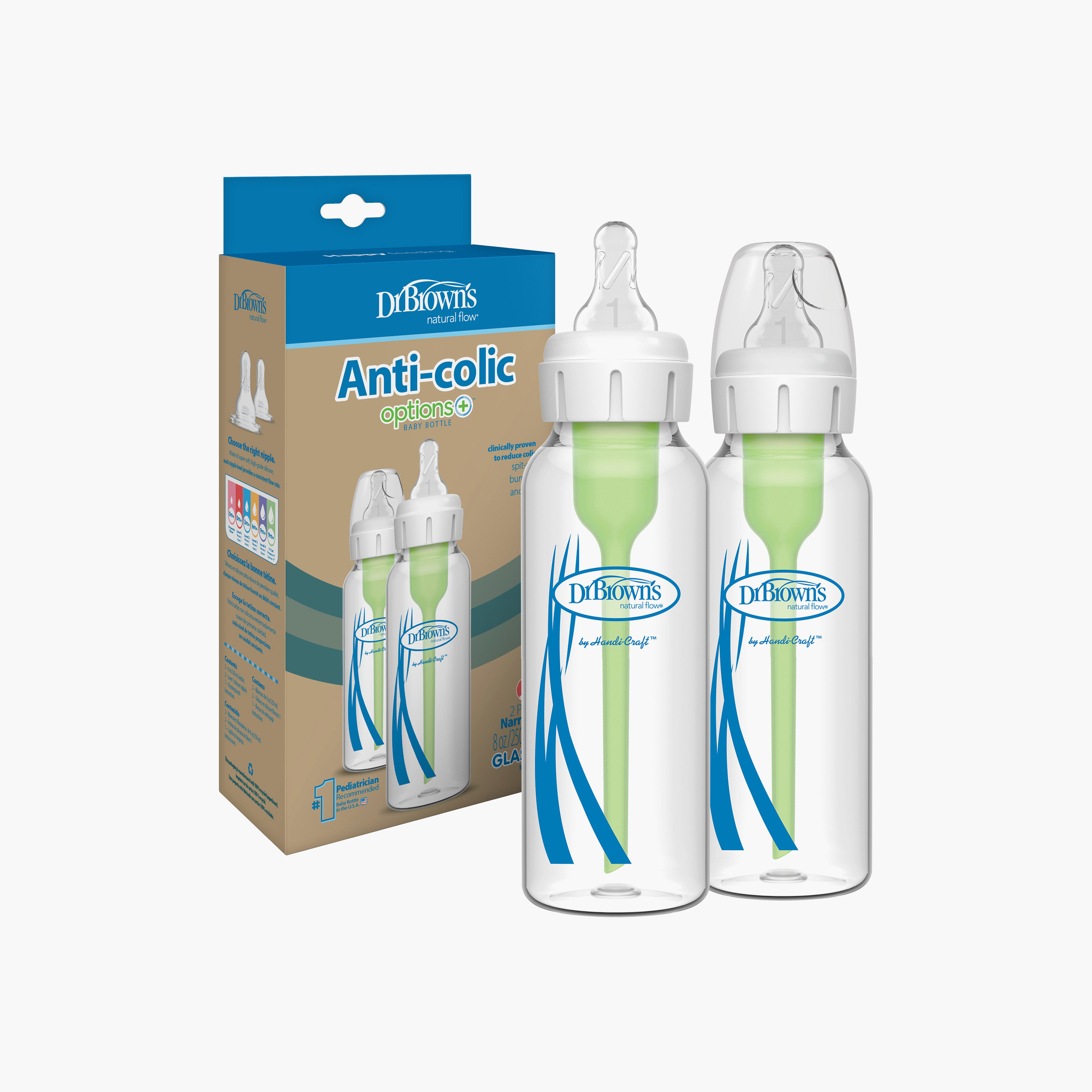 رضّاعة إطعام قطعتين بنظام تهوية خالية من الفراغ سعة 250 مل من دكتور براونز-baby-feeding-feedingbottles-bottlesandteats-image-3