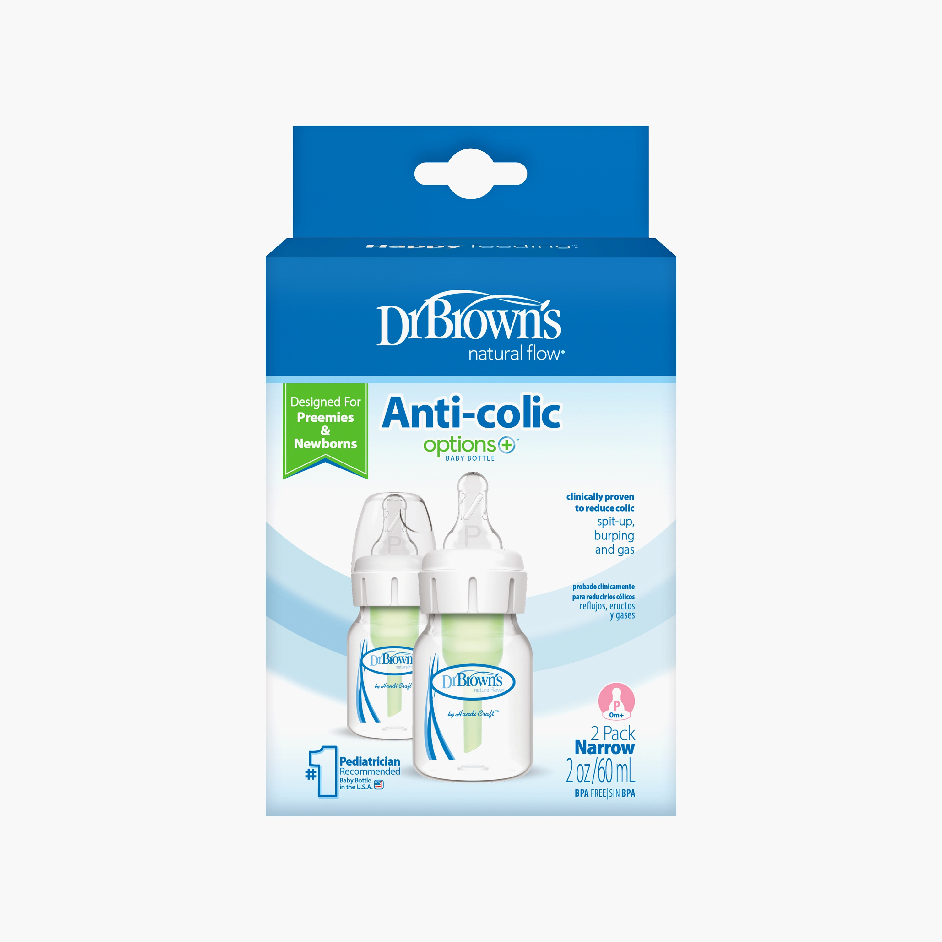 Dr. Brown's 2-Piece Anti-Colic Natural Flow Feeding Bottles, 60 ml-baby-feeding-feedingbottles-bottlesandteats-image-3
