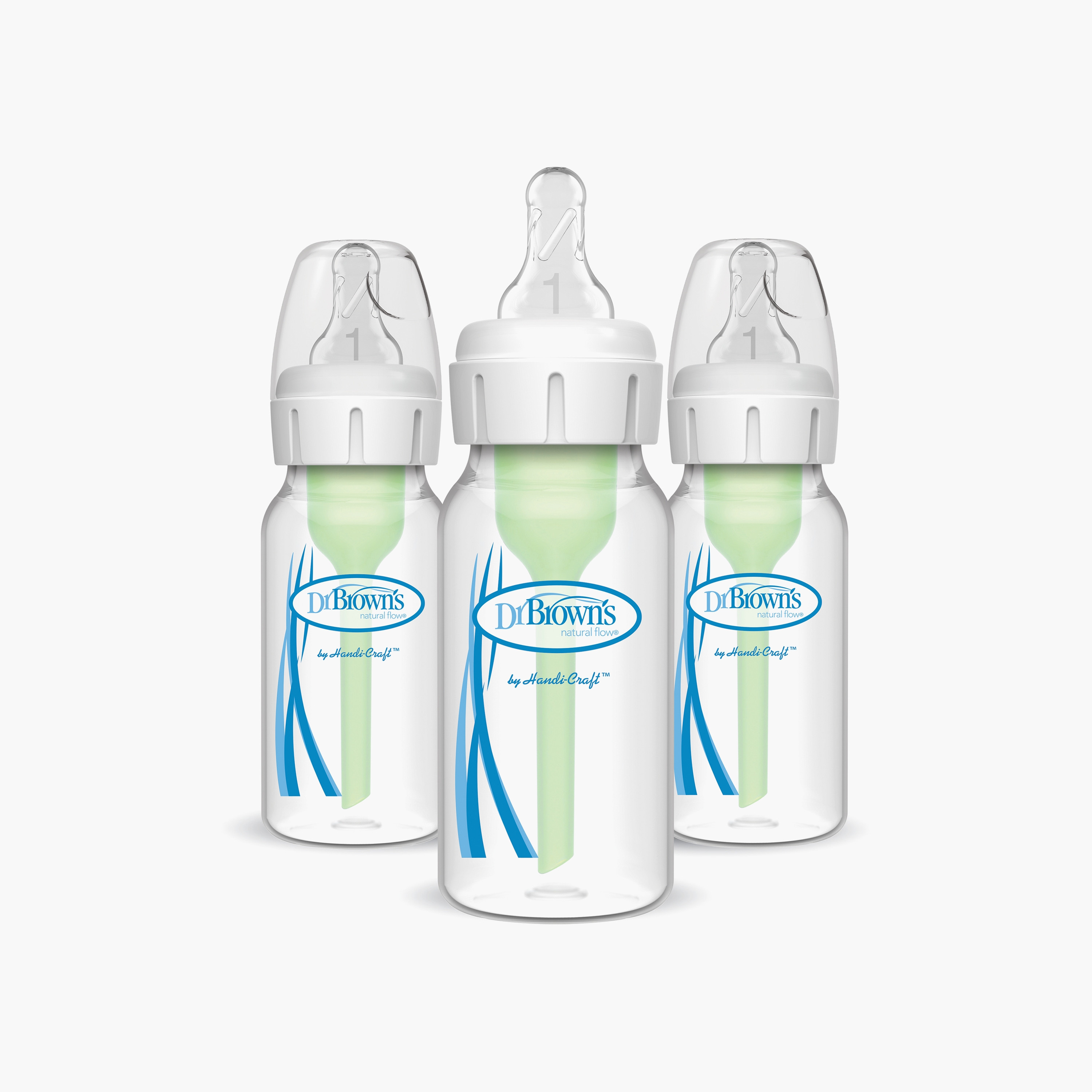 Dr. Brown's 3-Piece Anti-Colic Natural Flow Feeding Bottles, 120 ml-baby-feeding-feedingbottles-bottlesandteats-image-1