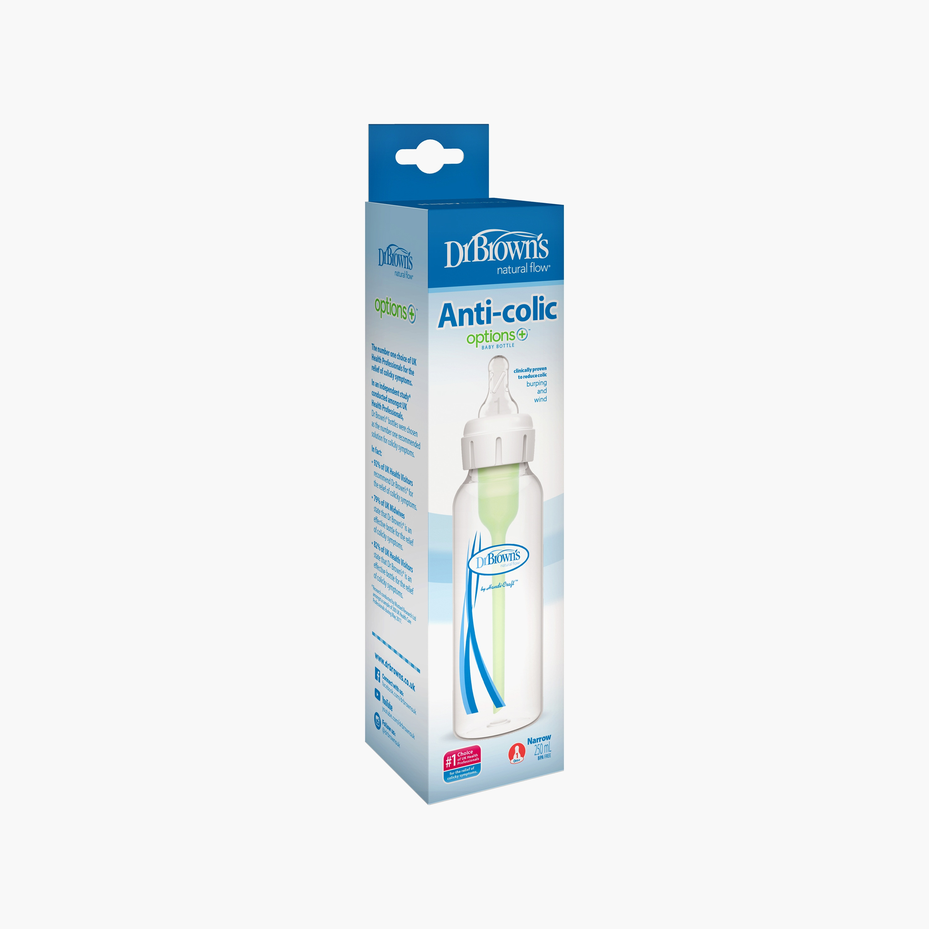 Dr. Brown's Anti-Colic Natural Flow Feeding Bottle,250 ml-baby-feeding-feedingbottles-bottlesandteats-image-3
