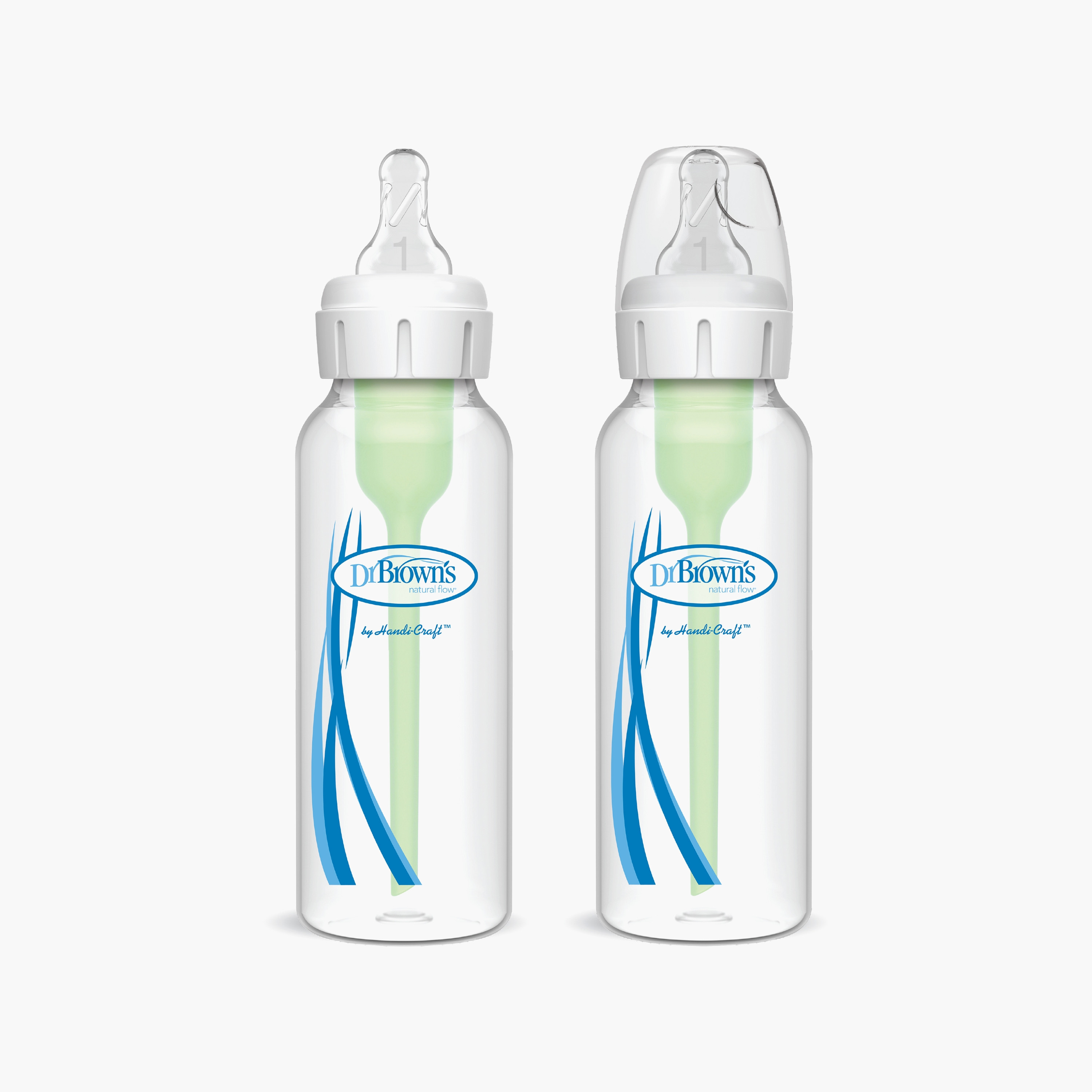 Dr. Brown's 2-Piece Anti-Colic Natural Flow Feeding Bottles, 250 ml-baby-feeding-feedingbottles-bottlesandteats-image-1