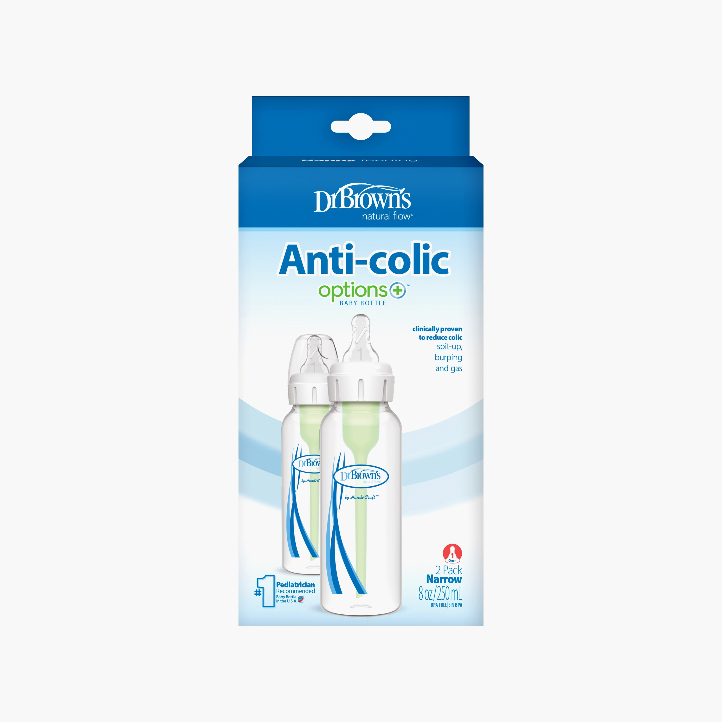 Dr. Brown's 2-Piece Anti-Colic Natural Flow Feeding Bottles, 250 ml-baby-feeding-feedingbottles-bottlesandteats-image-3