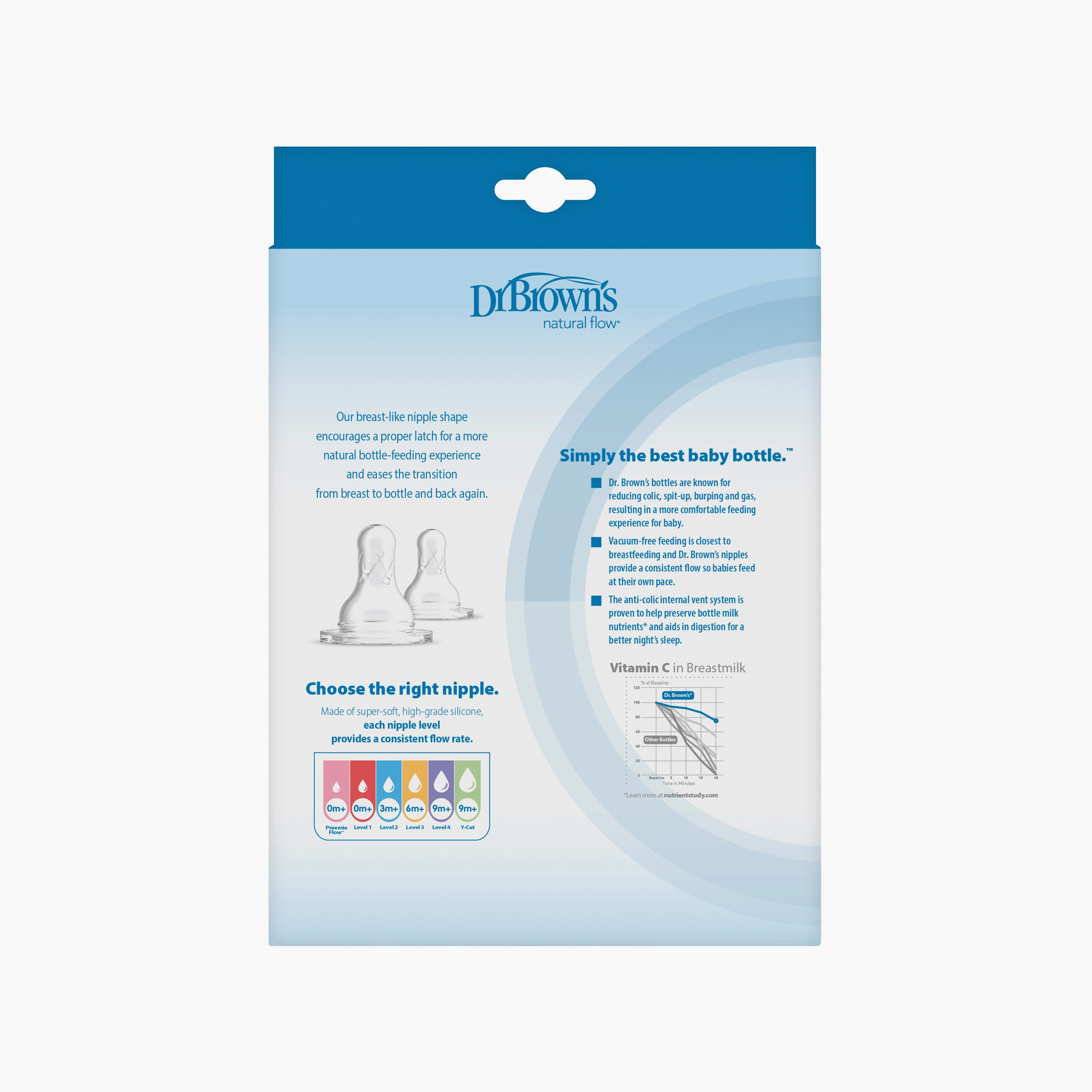 Dr. Brown's 3-Piece Anti-Colic Natural Flow Feeding Bottle, 250 ml-baby-feeding-feedingbottles-bottlesandteats-image-3