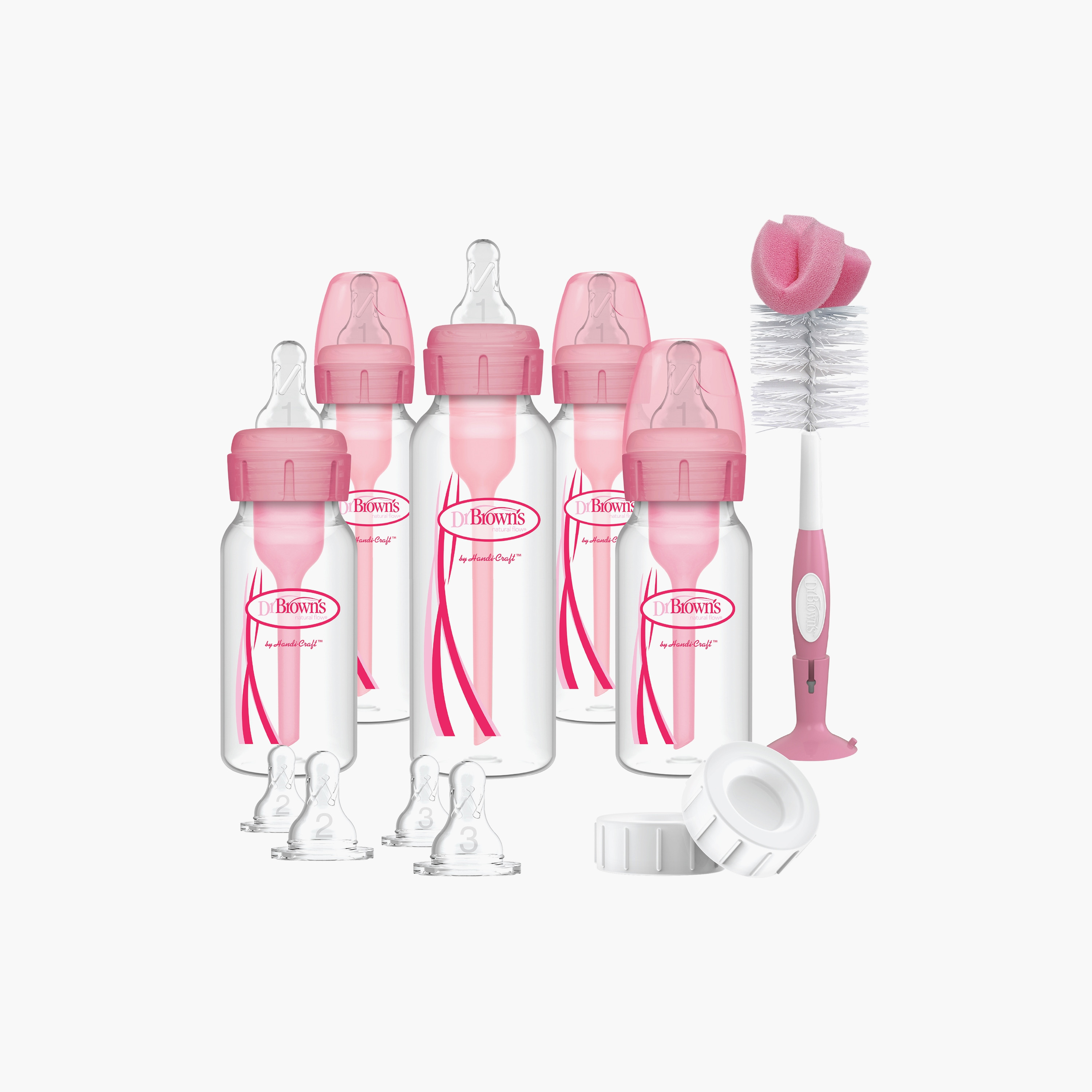 مجموعة هدايا زجاجات الرضاعة ذات التدفق الطبيعي المضادة للمغص أوبشن+ من دكتور براونز-baby-feeding-feedingbottles-bottlesandteats-image-3