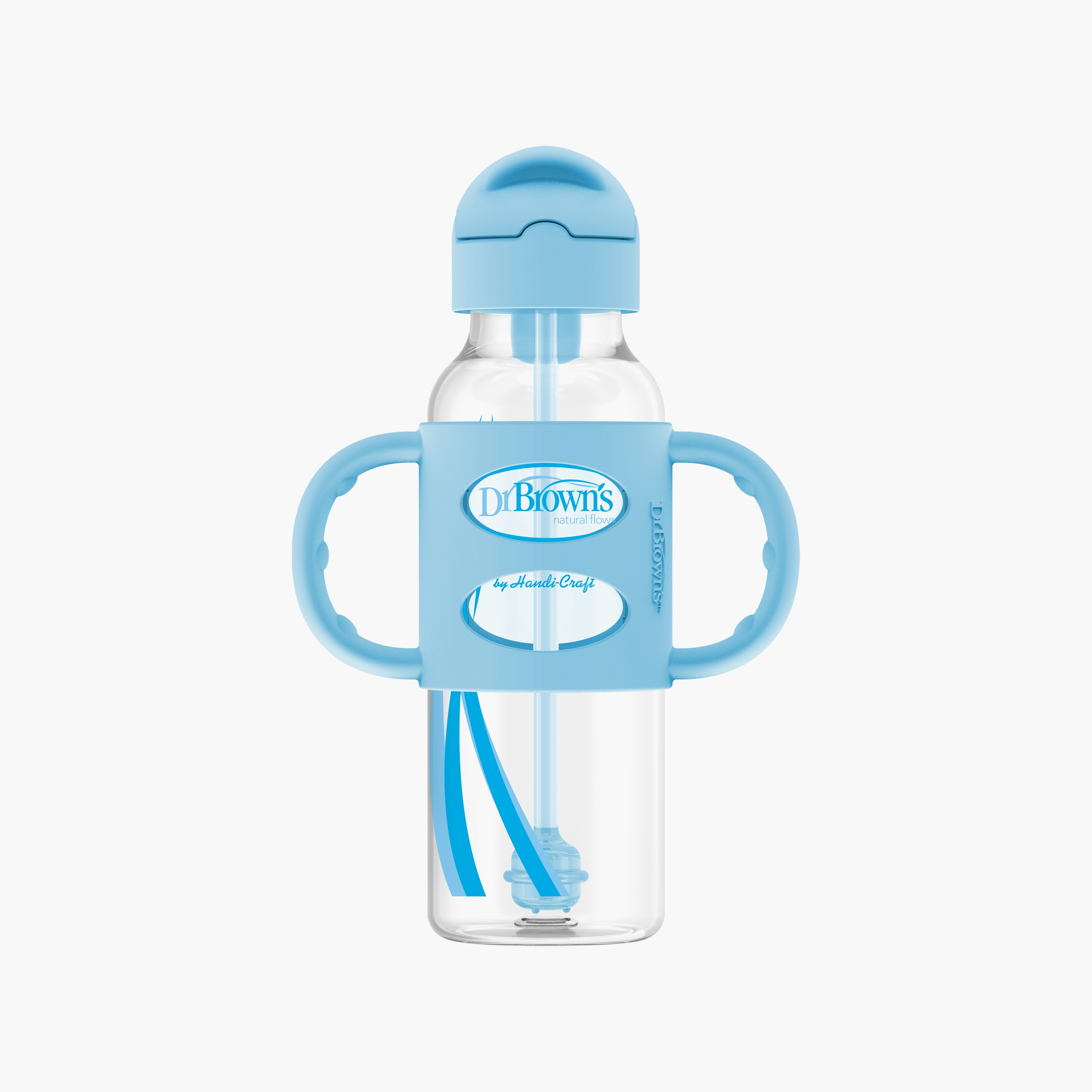 زجاجة الضيقة ذات الماصة بمقابض من السيليكون من دكتور براونز، 250 مل-baby-feeding-feedingbottles-bottlesandteats-image-7