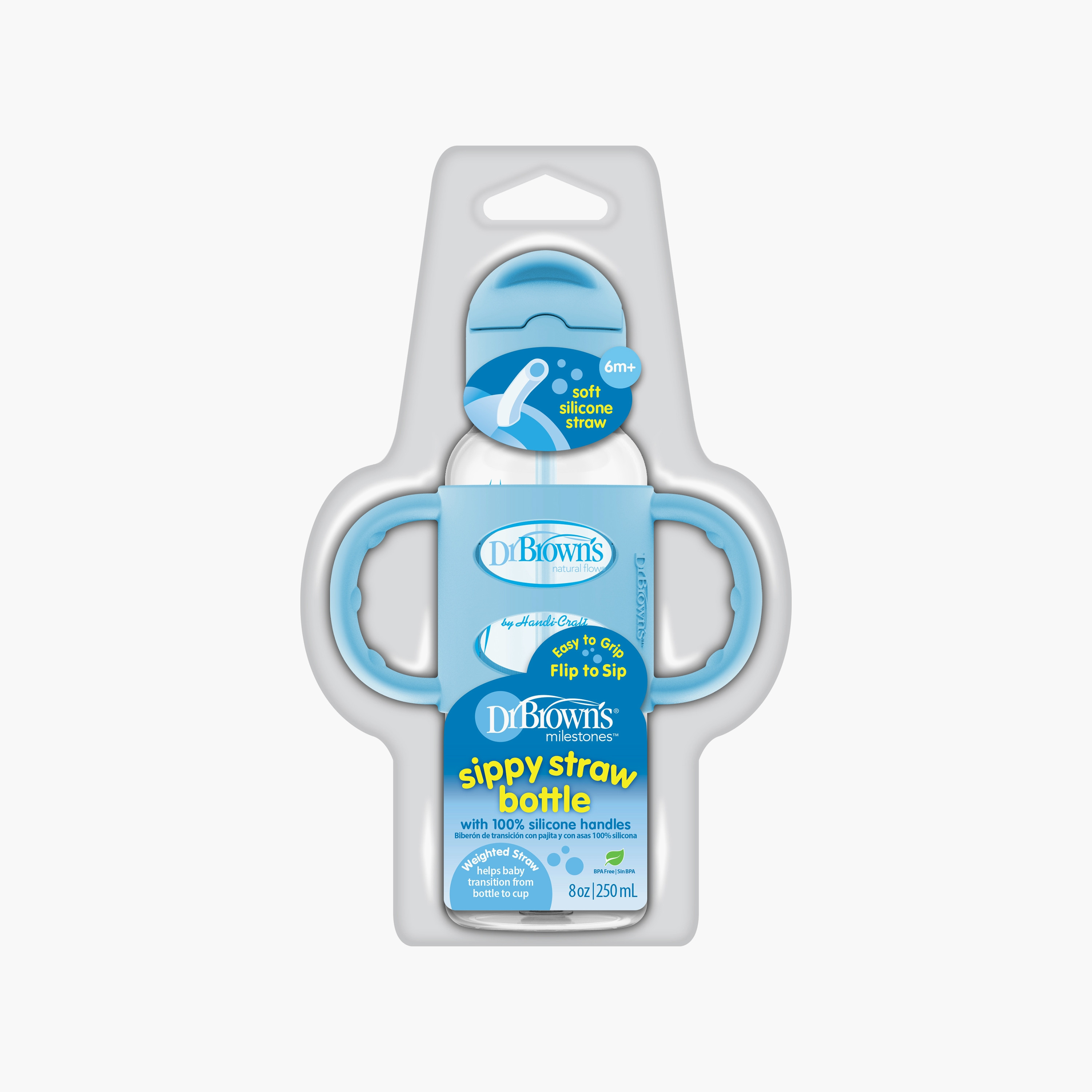 زجاجة الضيقة ذات الماصة بمقابض من السيليكون من دكتور براونز، 250 مل-baby-feeding-feedingbottles-bottlesandteats-image-5