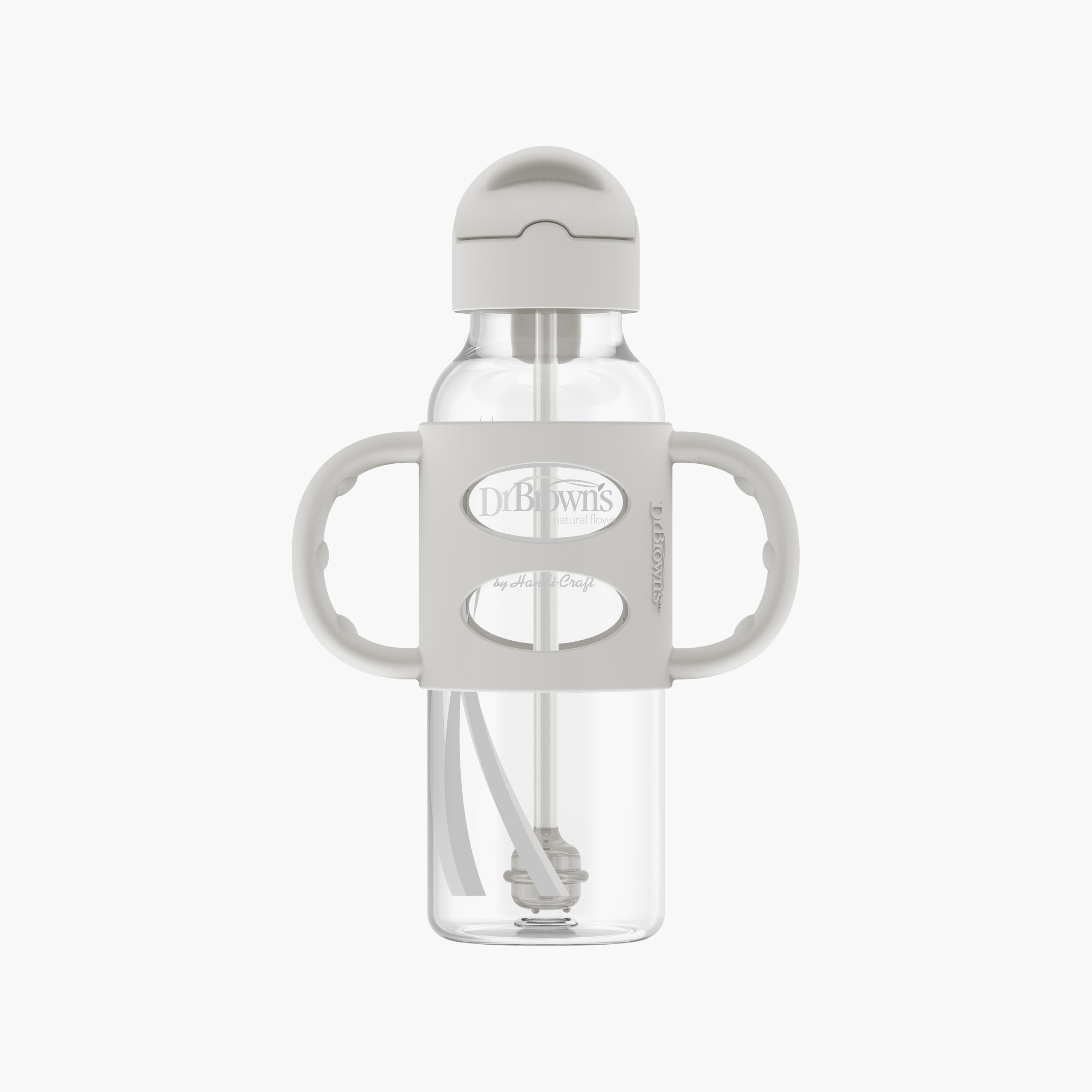 زجاجة الضيقة ذات الماصة بمقابض من السيليكون من دكتور براونز، 250 مل-baby-feeding-feedingbottles-bottlesandteats-image-1