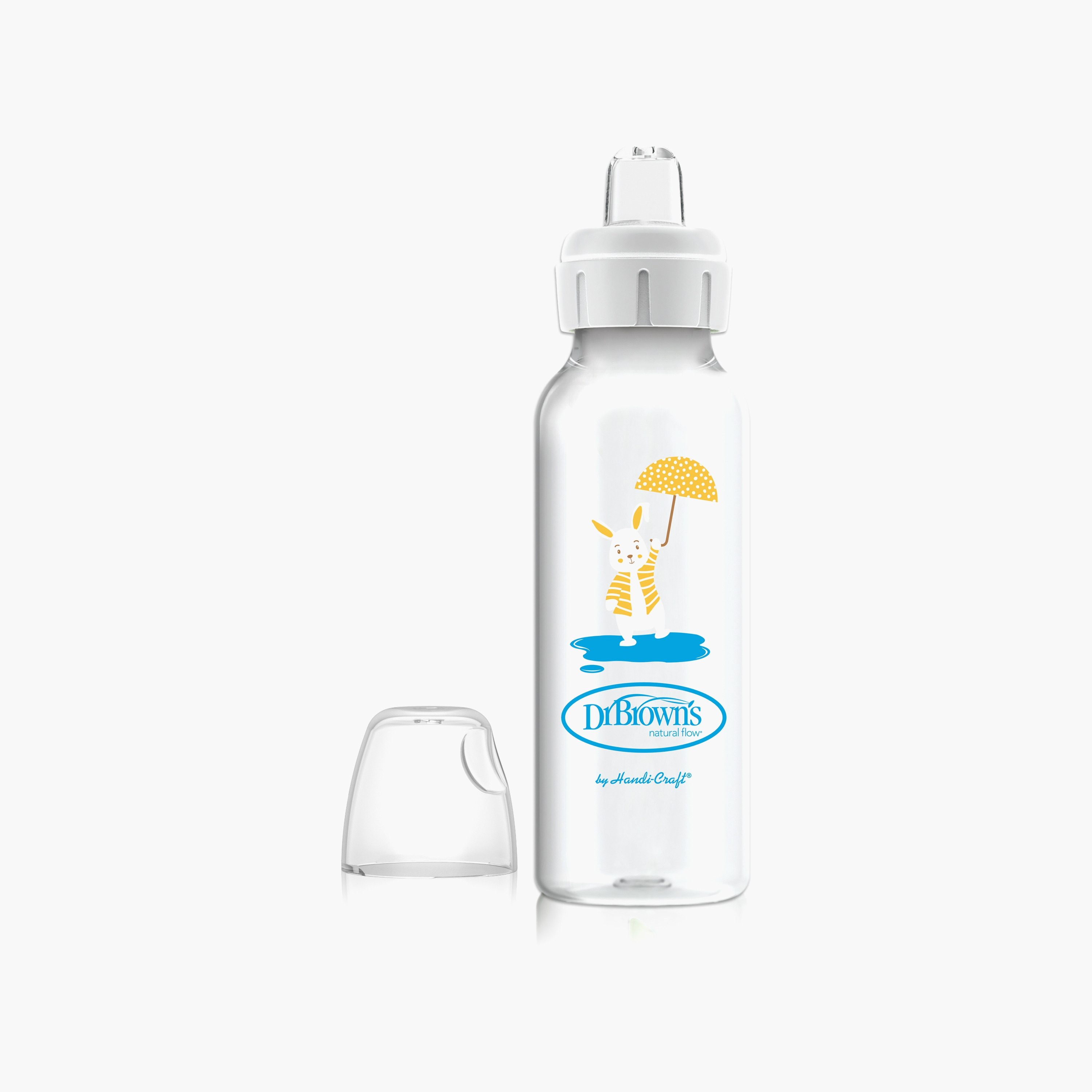 Dr. Brown's Narrow Sippy Spout Bottle, Bunny, 250 ml-baby-feeding-feedingbottles-bottlesandteats-image-1