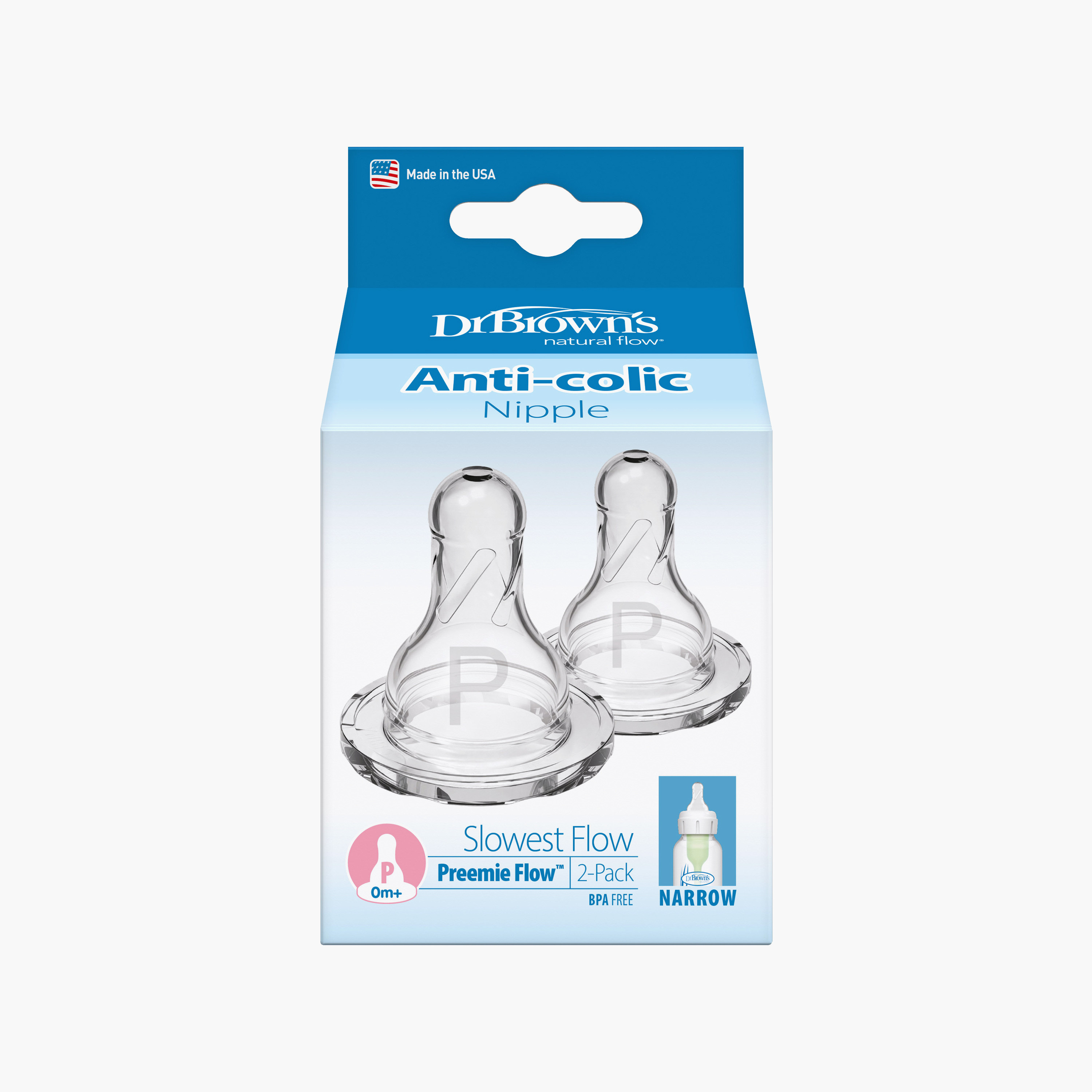 Dr. Brown's 2-Piece Slow Flow Silicone Narrow Nipples-baby-feeding-feedingbottles-bottlesandteats-image-5