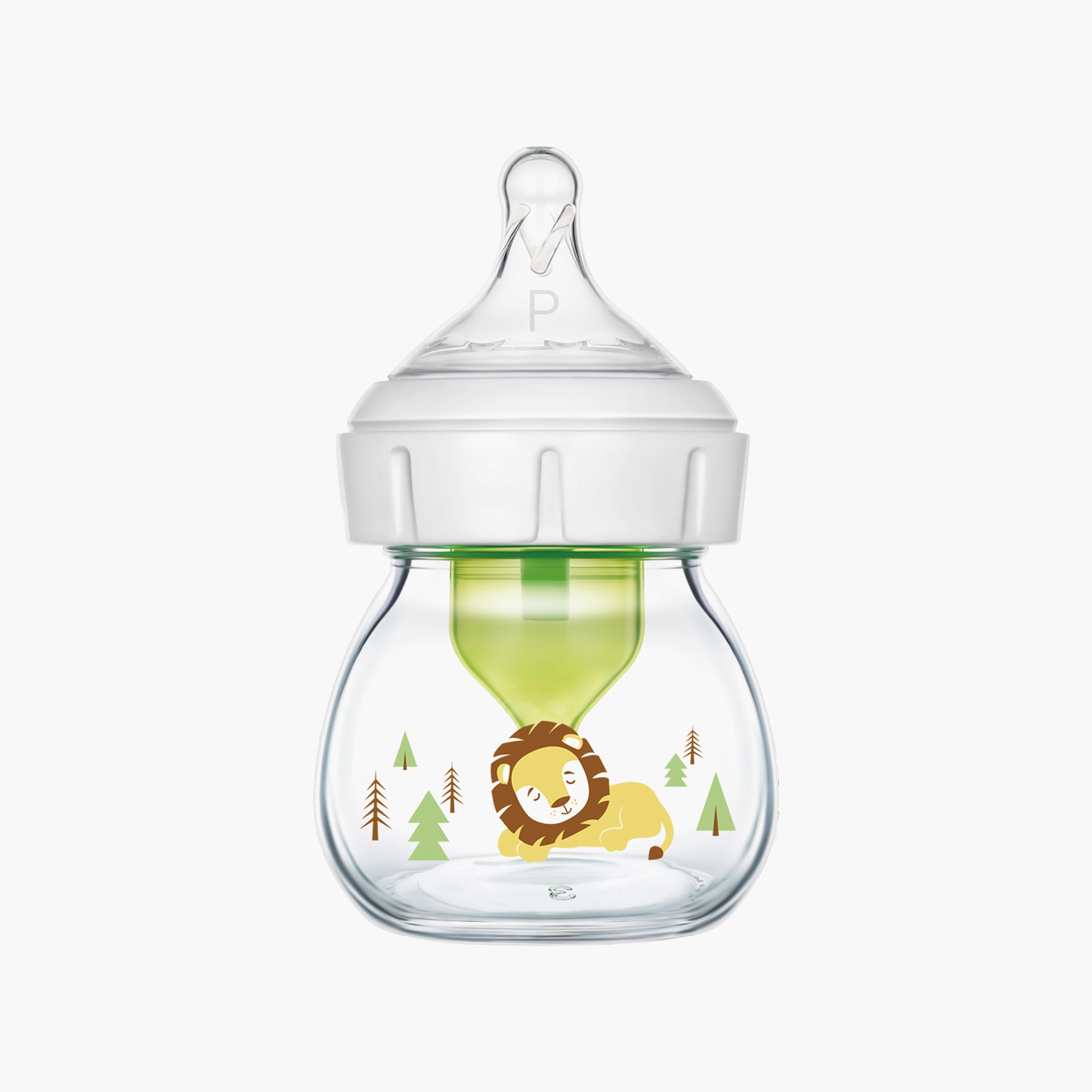 زجاجة رضاعة ذات رقبة واسعة أوبشن+ مع حلمة من دكتور براونز، على شكل أسد، 60 مل-baby-feeding-feedingbottles-bottlesandteats-image-1