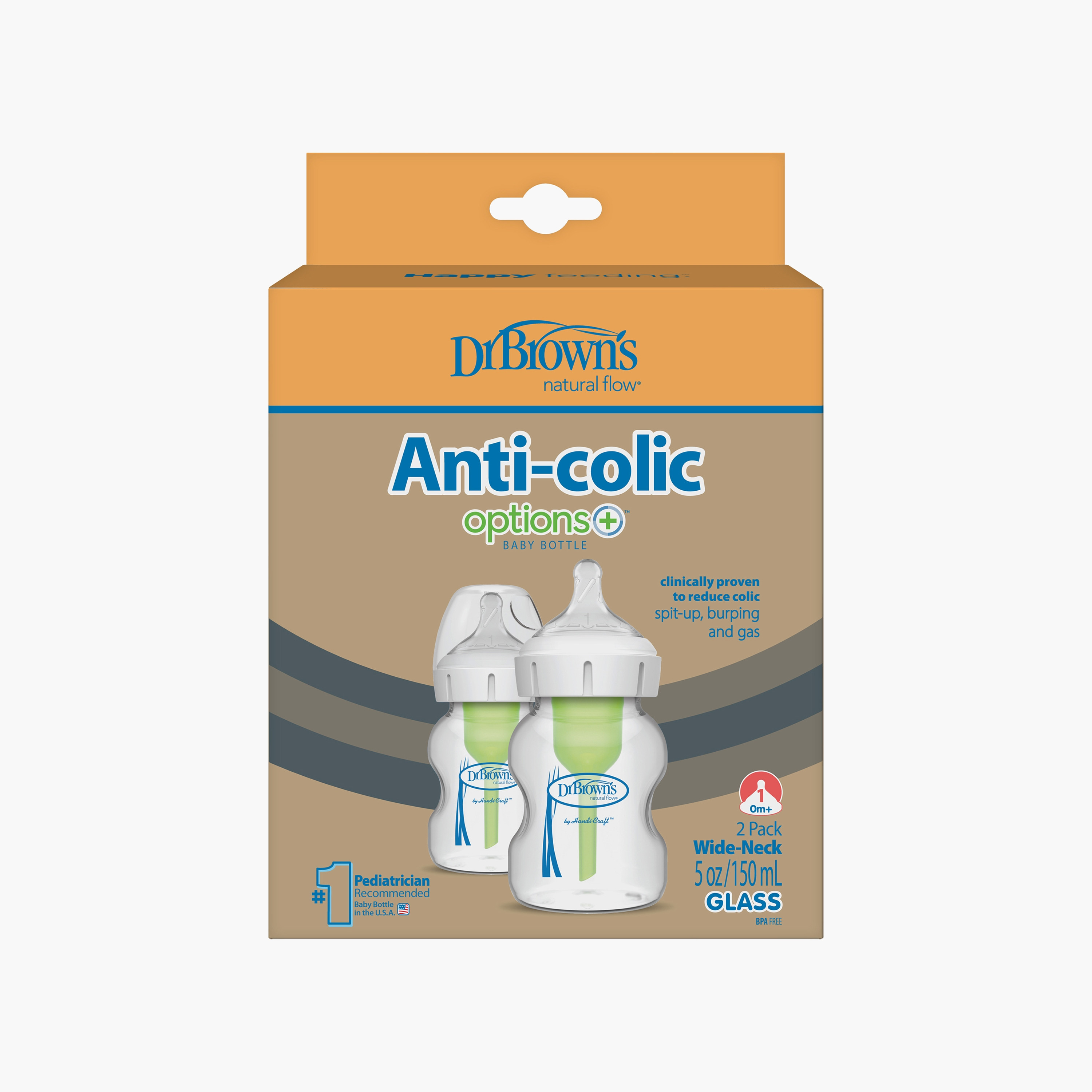 Dr. Brown's 2-Piece Wide Neck Option + Feeding Bottles, 150 ml-baby-feeding-feedingbottles-bottlesandteats-image-2