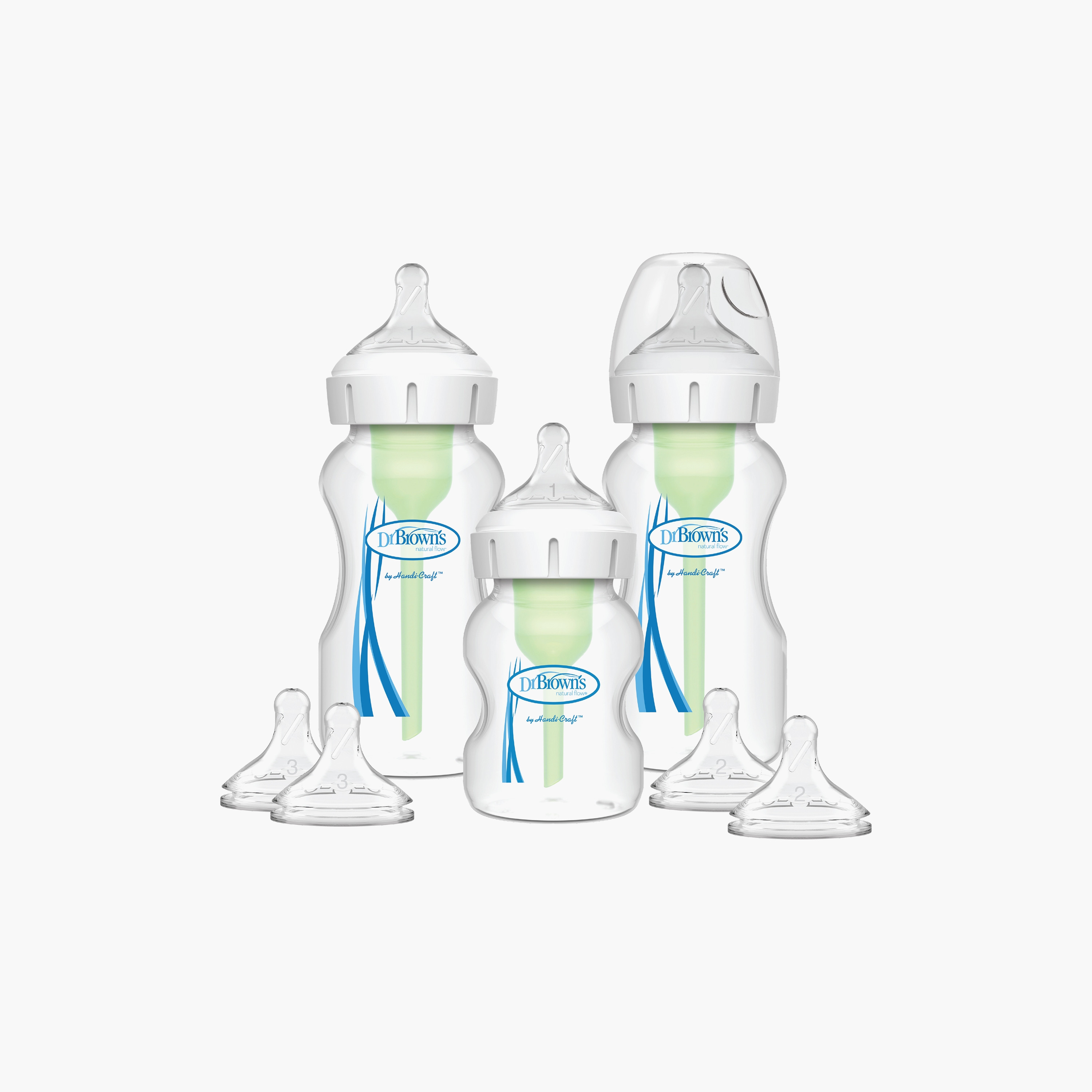 Dr. Brown's Wide Neck Options+ Feeding Bottle Starter Kit-baby-feeding-feedingbottles-bottlesandteats-image-1