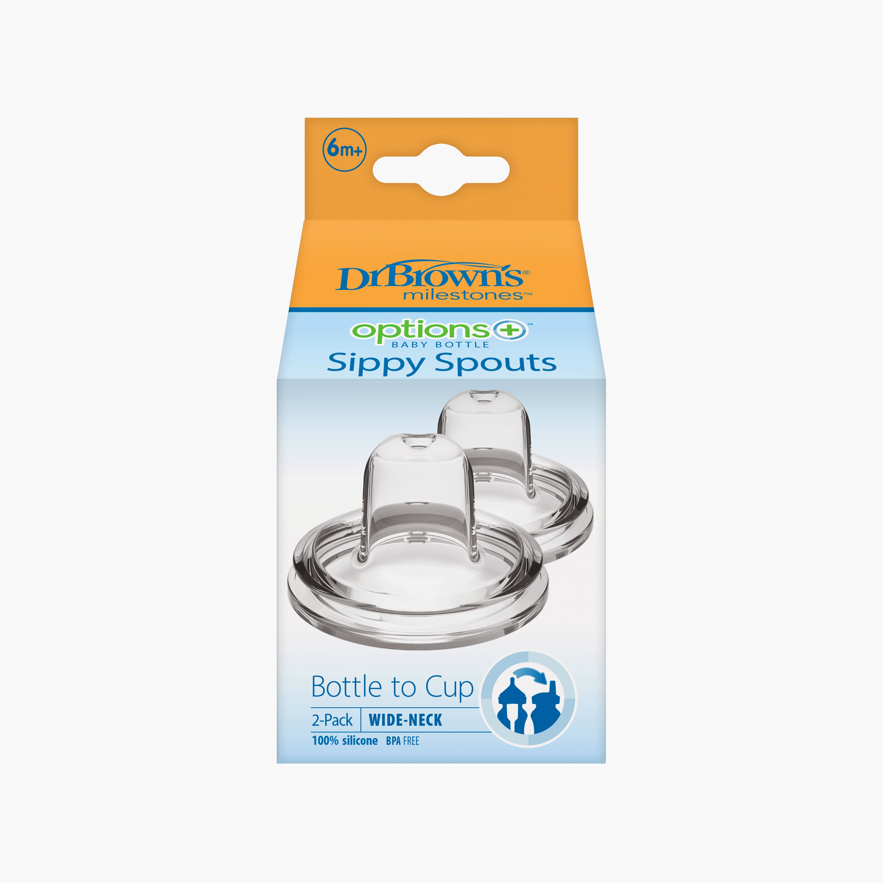 Dr. Brown's 2-Piece Wide Neck Options+ Bottle Sippy Spouts-baby-feeding-feedingbottles-bottlesandteats-image-3