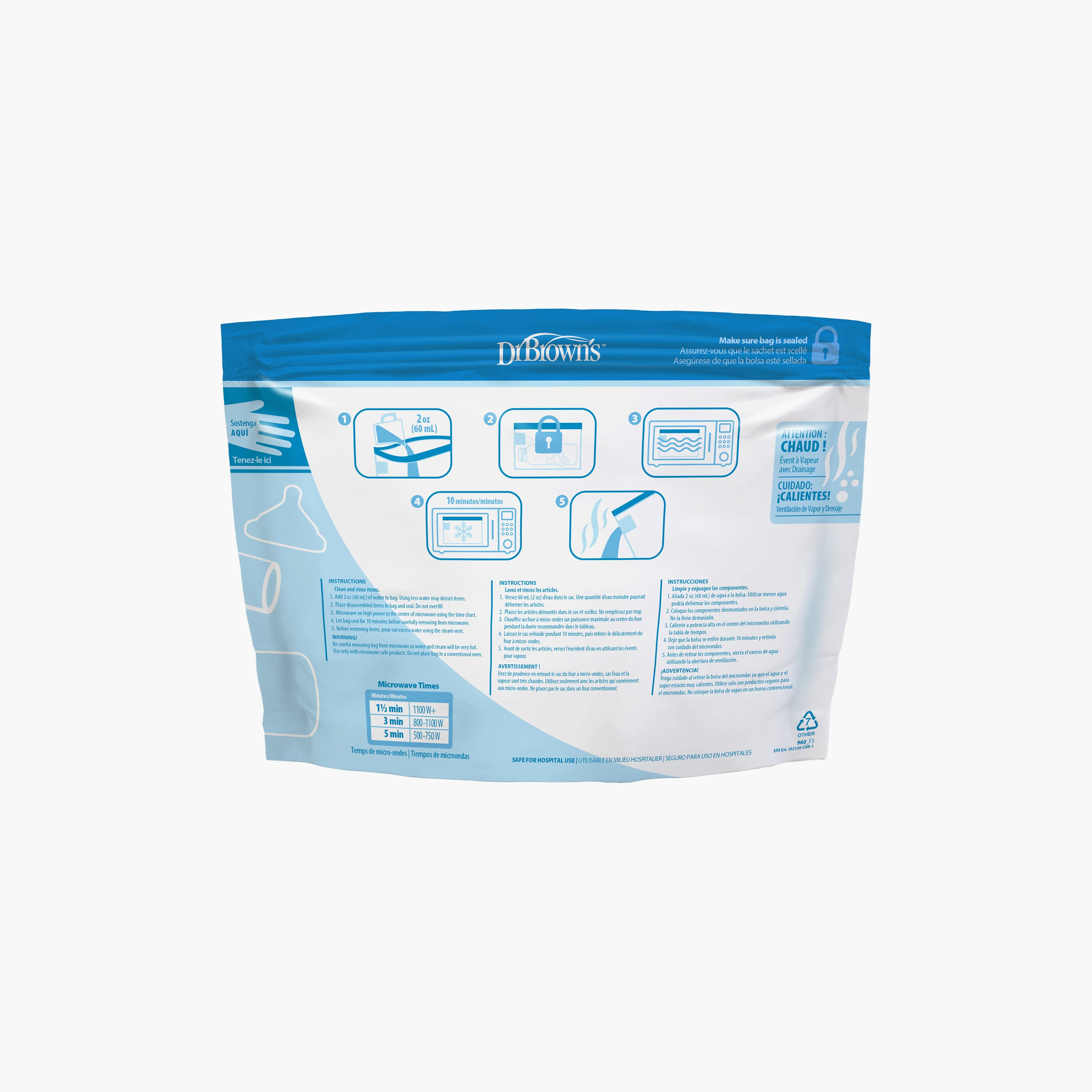 Dr. Brown's 5-Piece Microwave Steam Sterilizer Bag-baby-feeding-sterilizersandwarmers-image-2