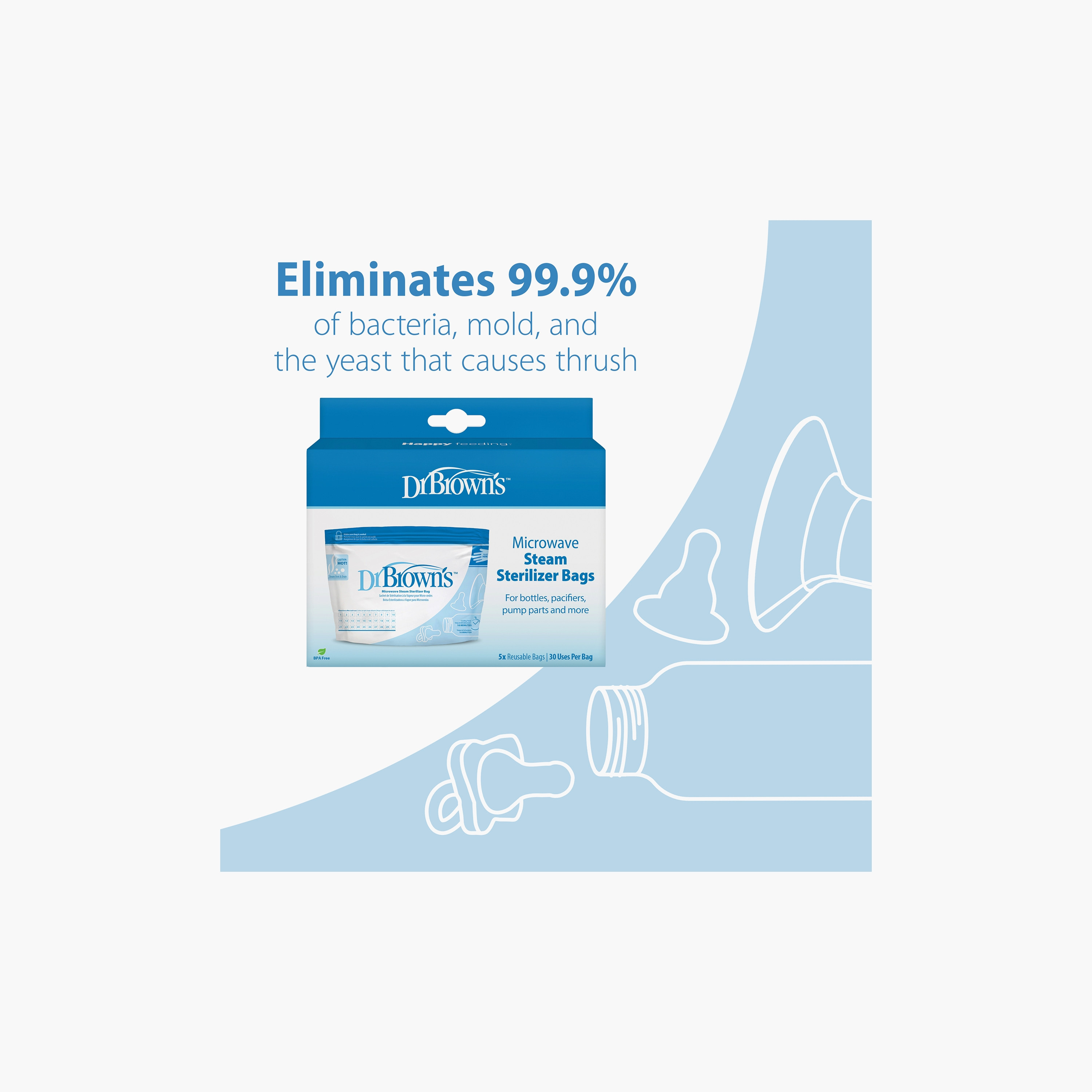 Dr. Brown's 5-Piece Microwave Steam Sterilizer Bag-baby-feeding-sterilizersandwarmers-image-4