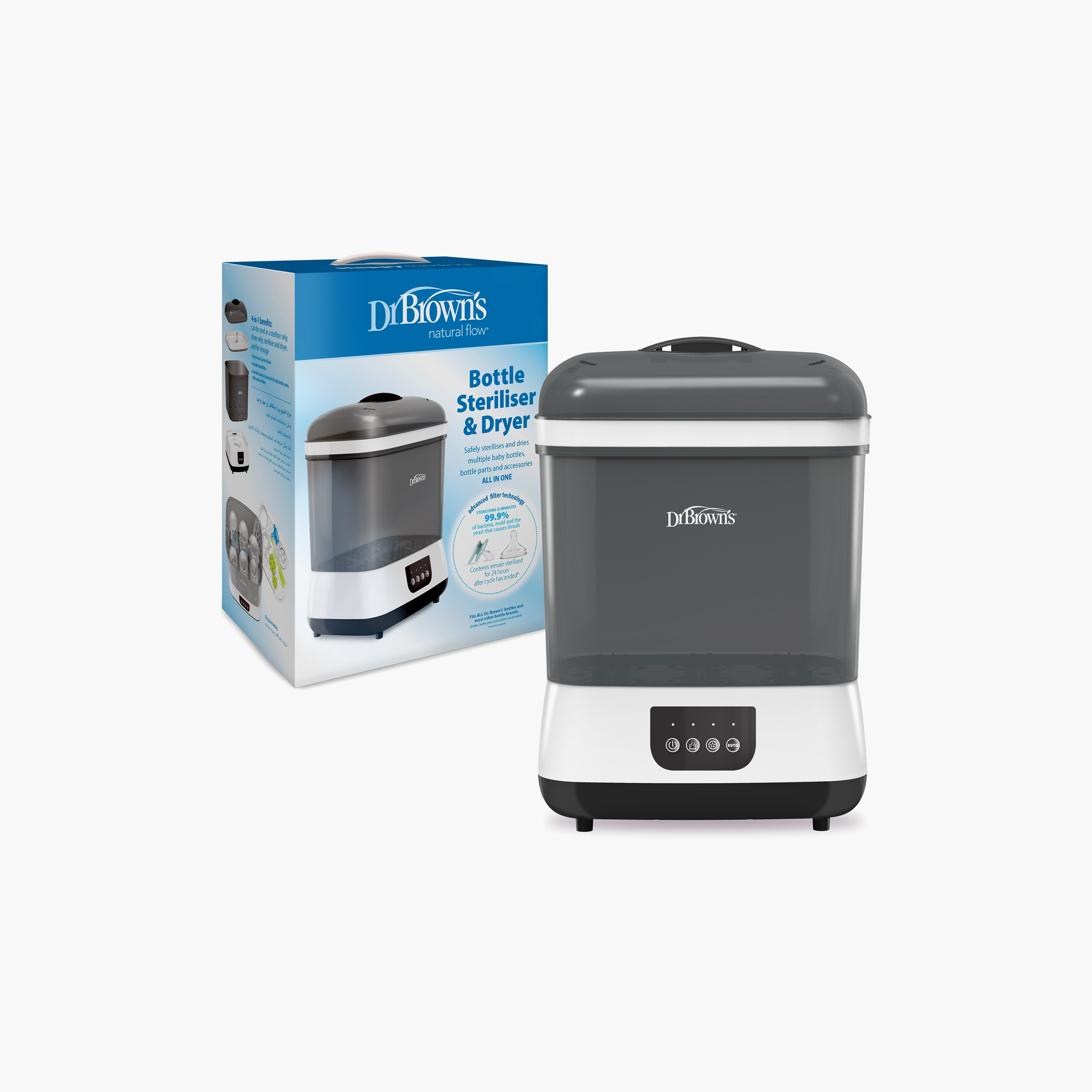 Dr. Brown's Electric Sterilizer & Dryer with Hepa Air Filter-baby-feeding-sterilizersandwarmers-image-3