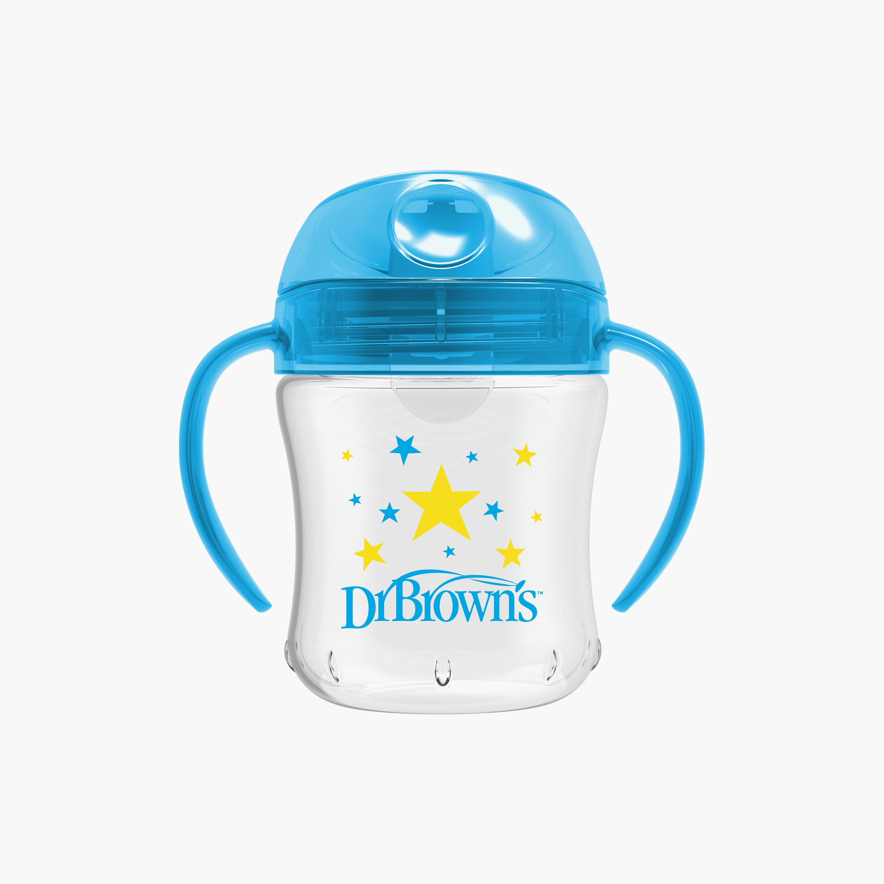 كوب انتقالي ذو فوهة ناعمة بمقبض من دكتور براونز، أزرق، 180 مل-baby-feeding-mealtimeessentials-image-1