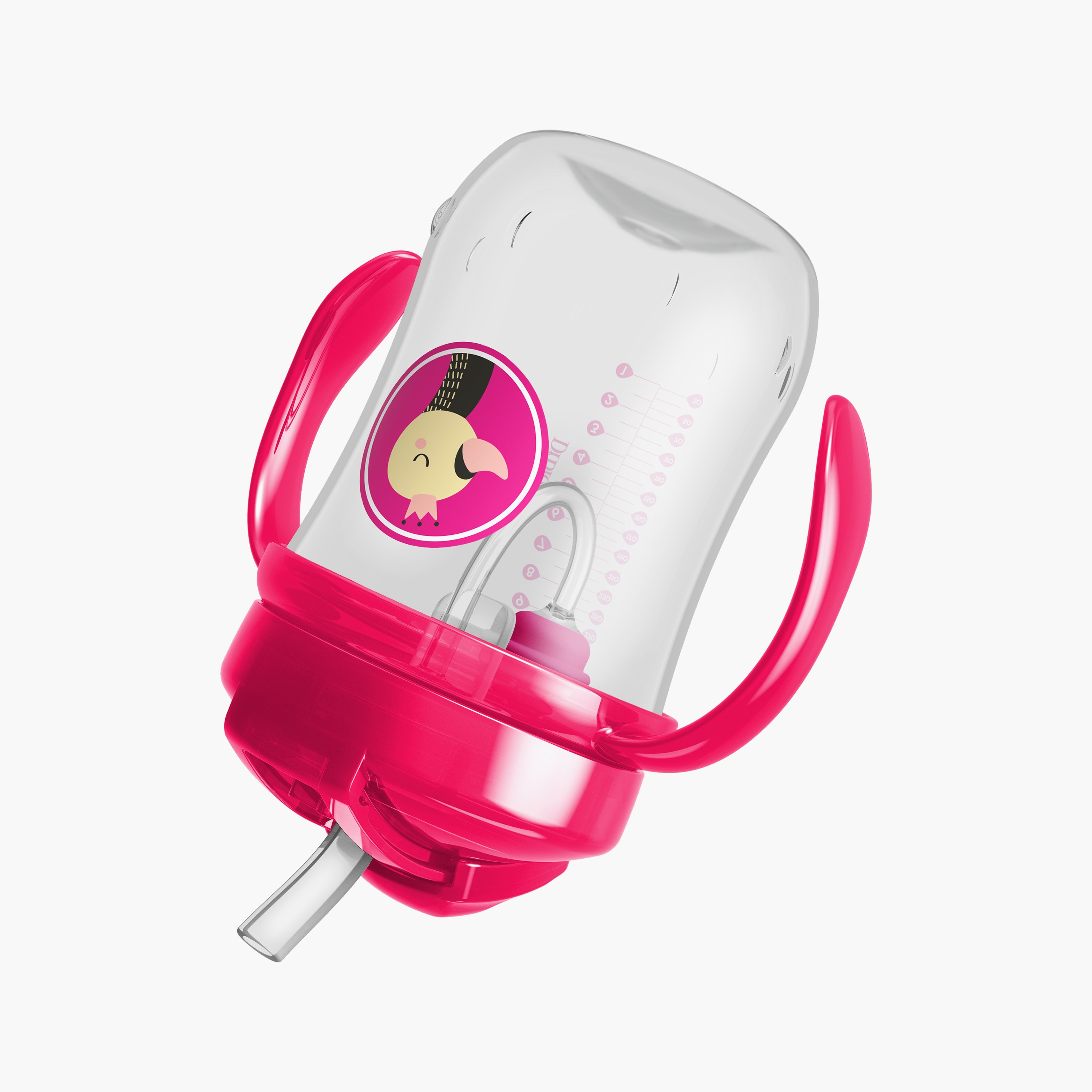 Dr. Brown's First Straw Cup with Handle, Pink, 270 ml-baby-feeding-mealtimeessentials-image-2