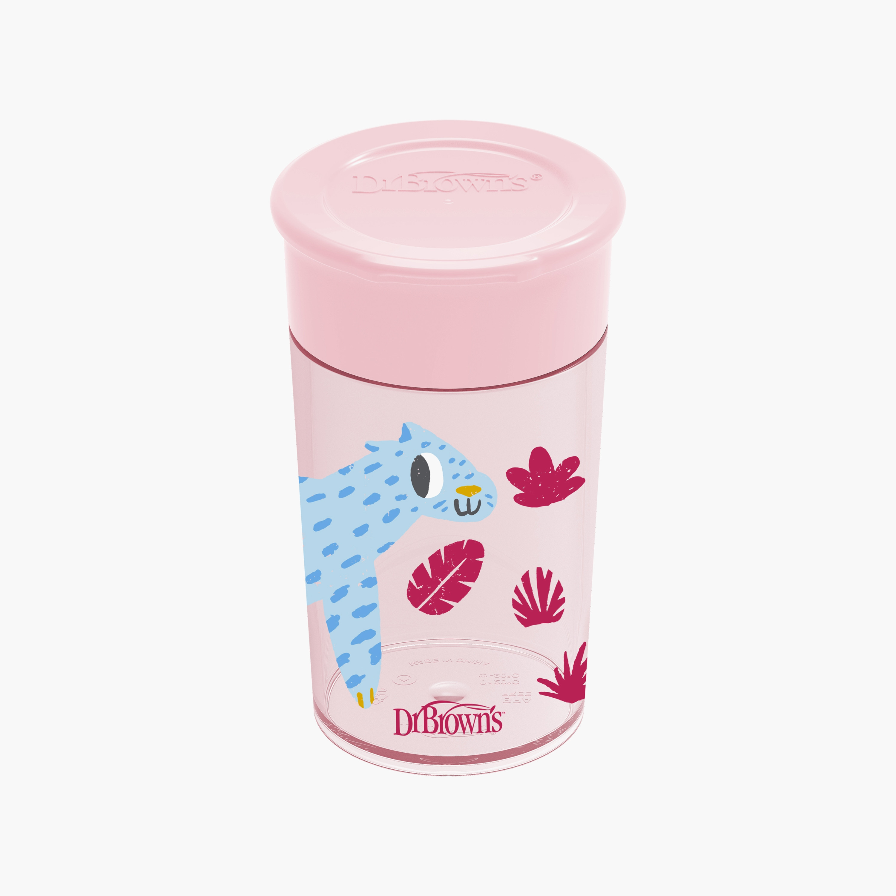 Dr. Brown's Smooth Wall Cheers 360 Cup, Pink, 300 ml-baby-feeding-mealtimeessentials-image-1