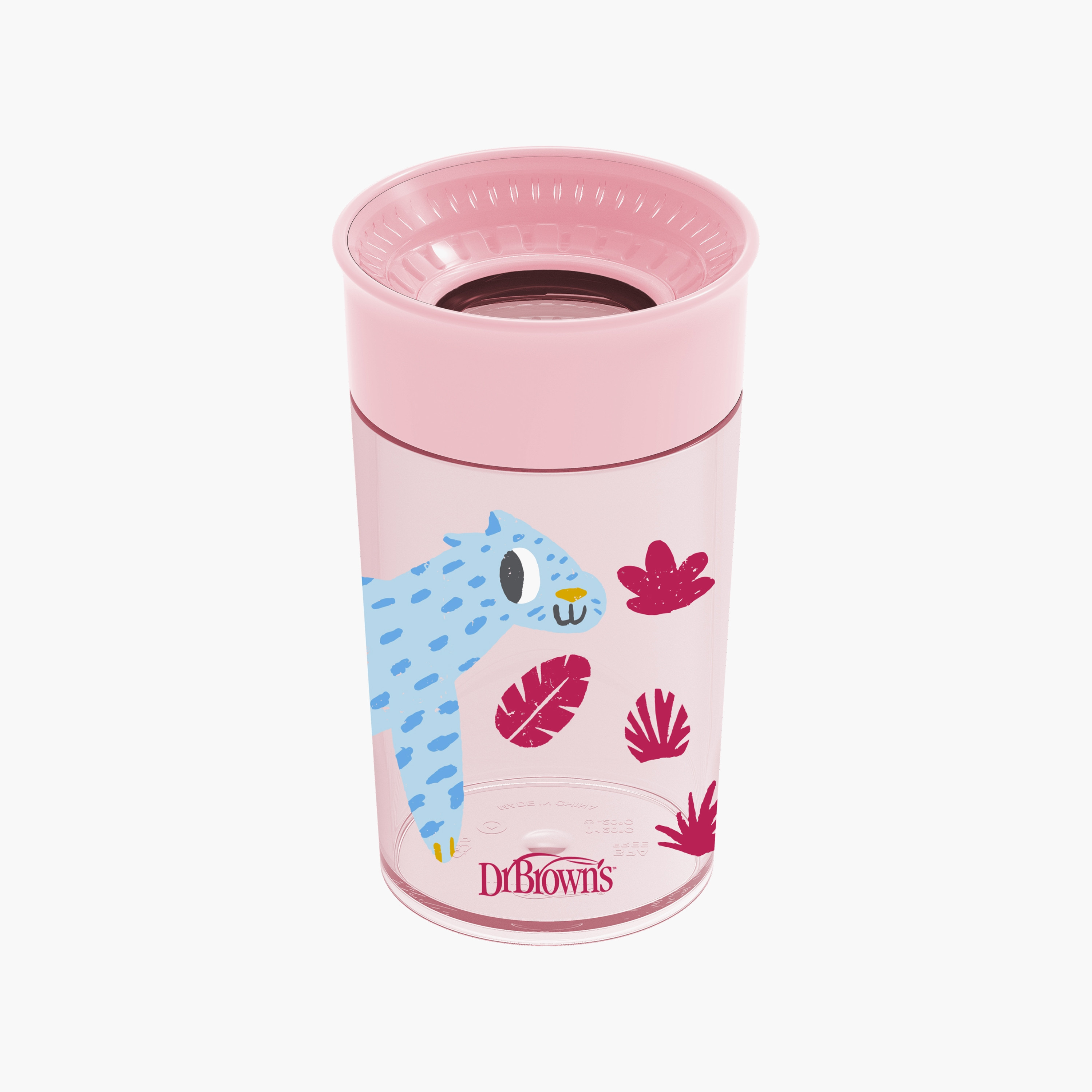 Dr. Brown's Smooth Wall Cheers 360 Cup, Pink, 300 ml-baby-feeding-mealtimeessentials-image-2