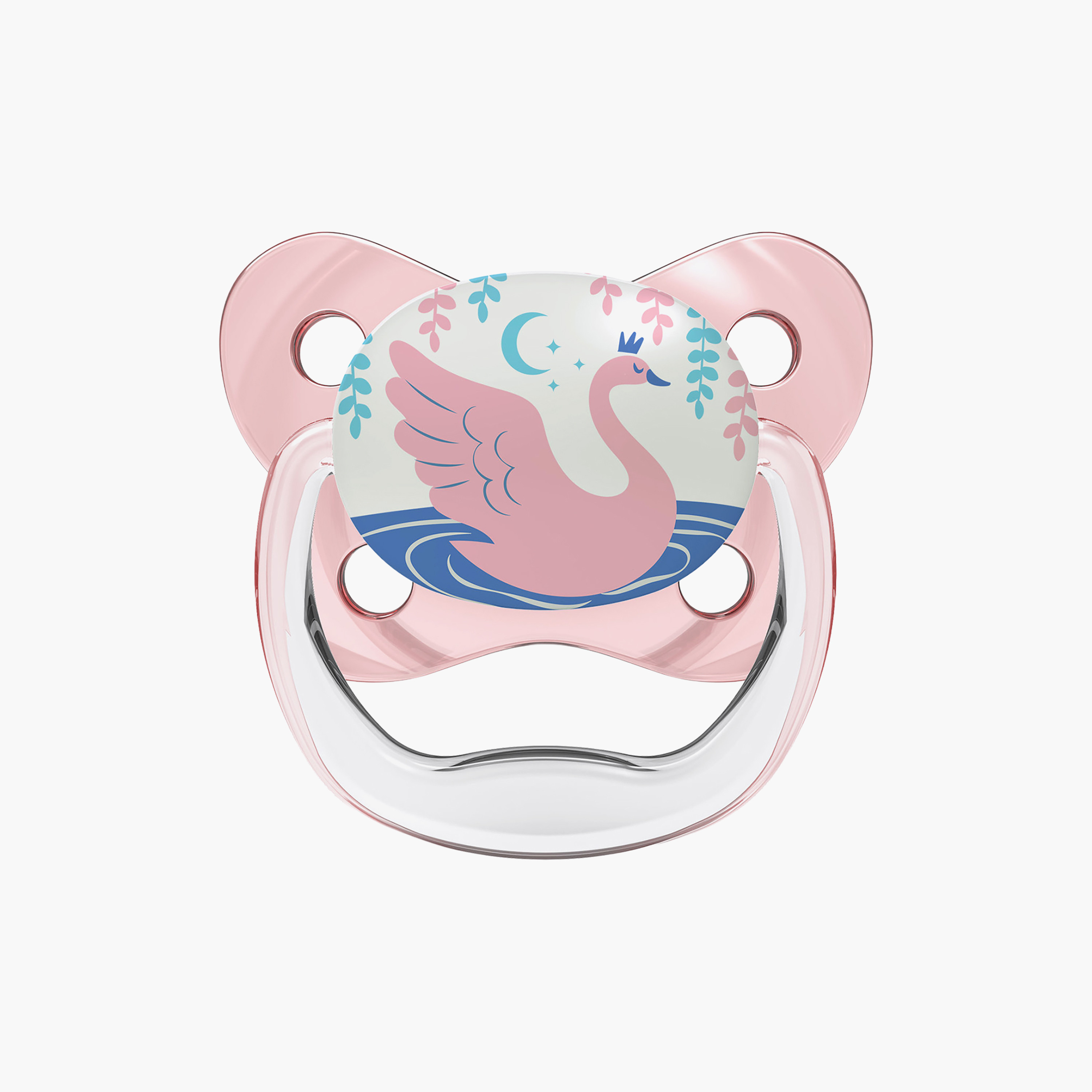 لهاية أطفال قطعتين من السيليكون النقي 100% المرحلة 1 (0-6 أشهر) من دكتور براونز-baby-feeding-pacifiers-image-2
