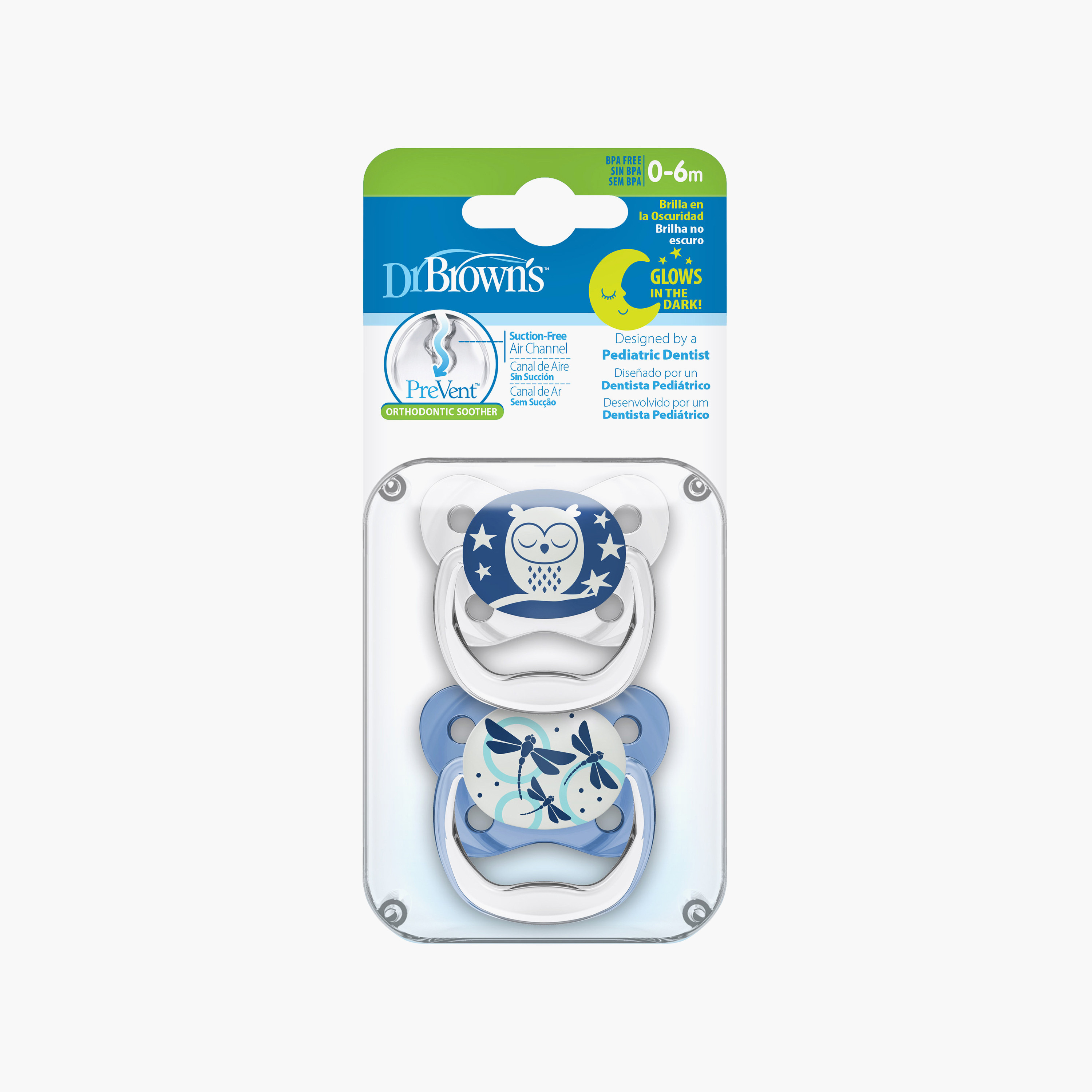 Dr. Brown's 2 Piece Baby Pacifier with 100% Pure Silicone- Stage 1 (0-6 Months)-baby-feeding-pacifiers-image-5