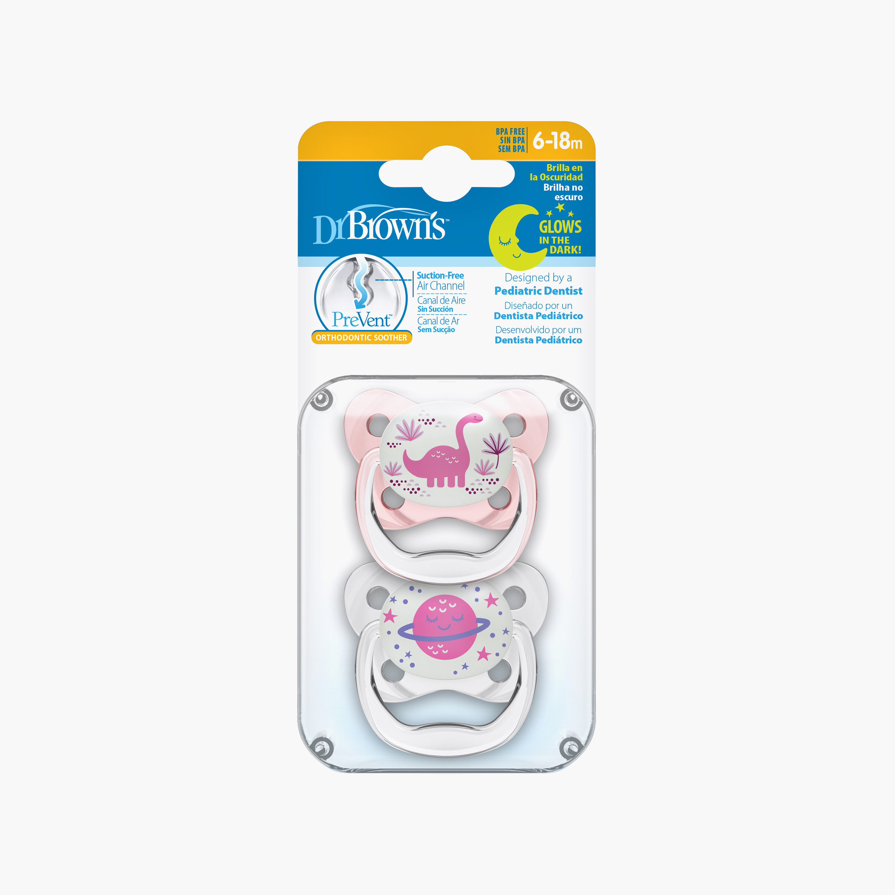 Dr. Brown's 2 Piece Baby Pacifier with 100% Pure Silicone- Stage 2-baby-feeding-pacifiers-image-5