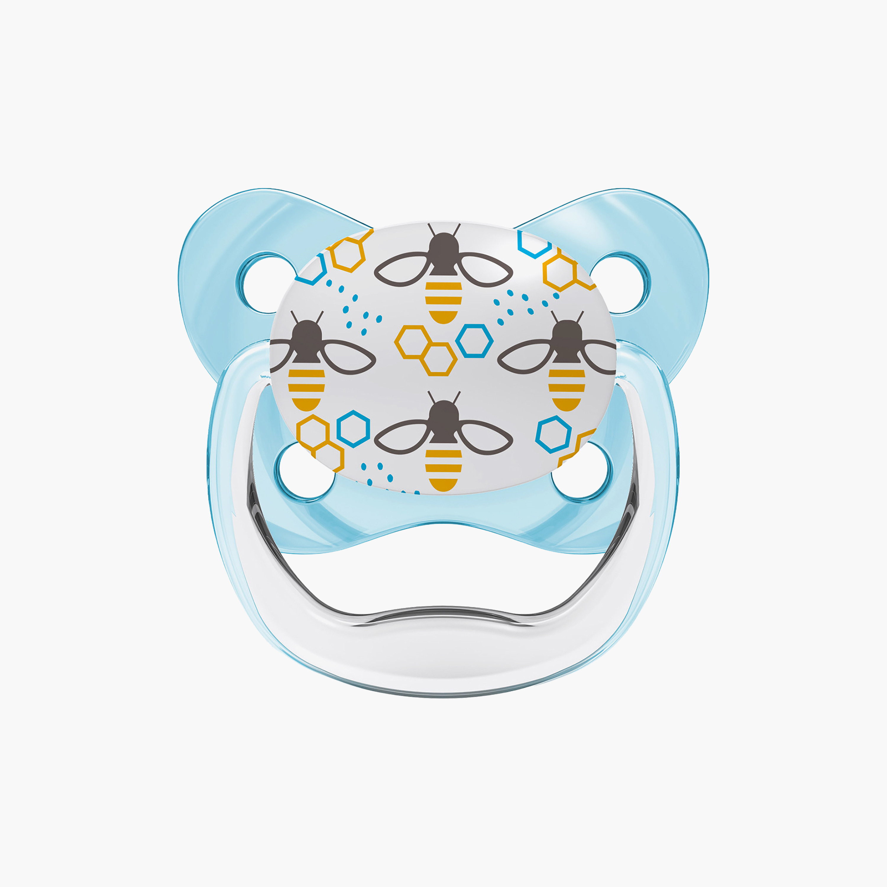 مصاصة أطفال قطعتين من السيليكون النقي 100% المرحلة 1 (0-6 أشهر) من دكتور براونز-baby-feeding-pacifiers-image-3