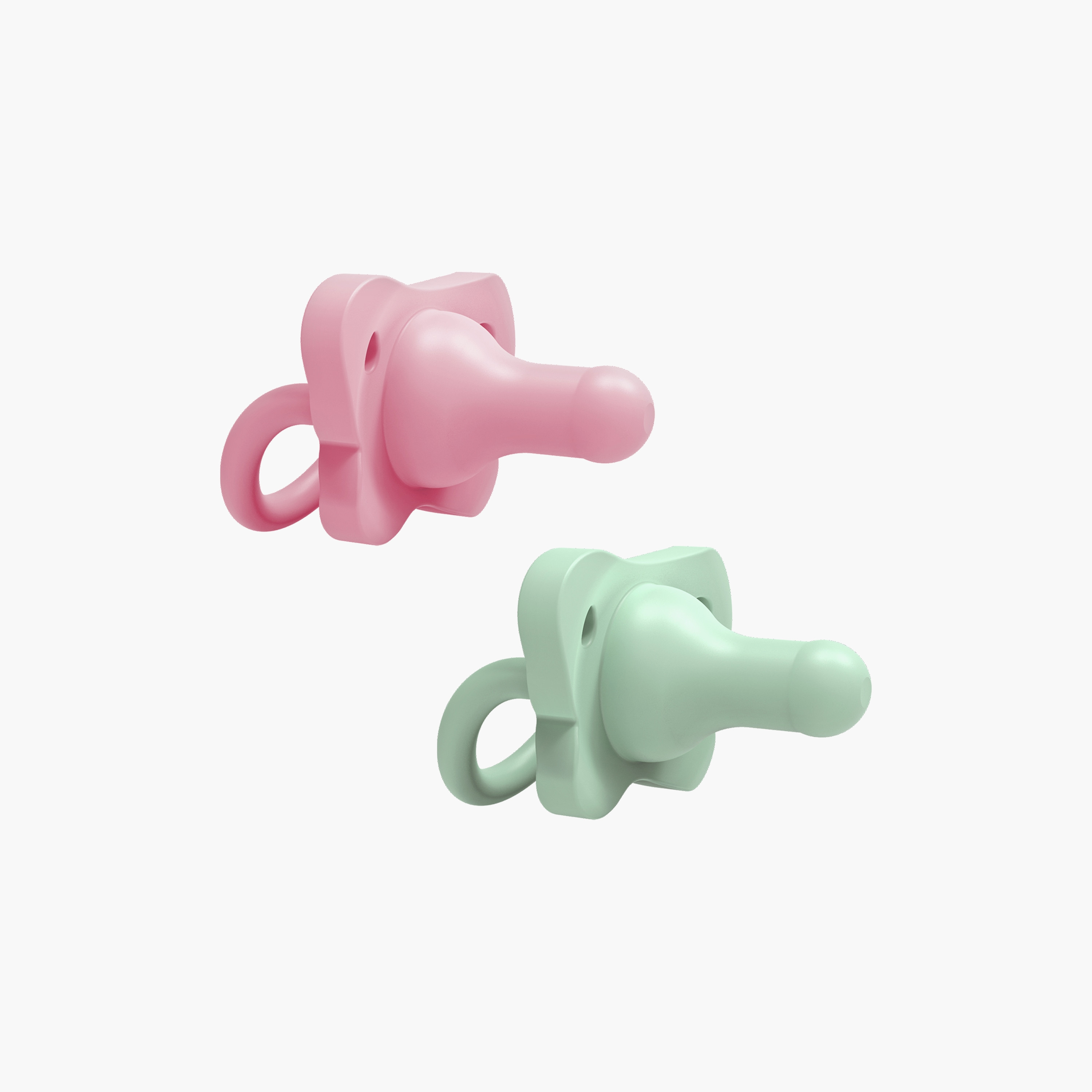 Dr. Brown's 2-Piece HappyPaci Silicone Soothers, Pink & Green, 0-6 Months-baby-feeding-pacifiers-image-1