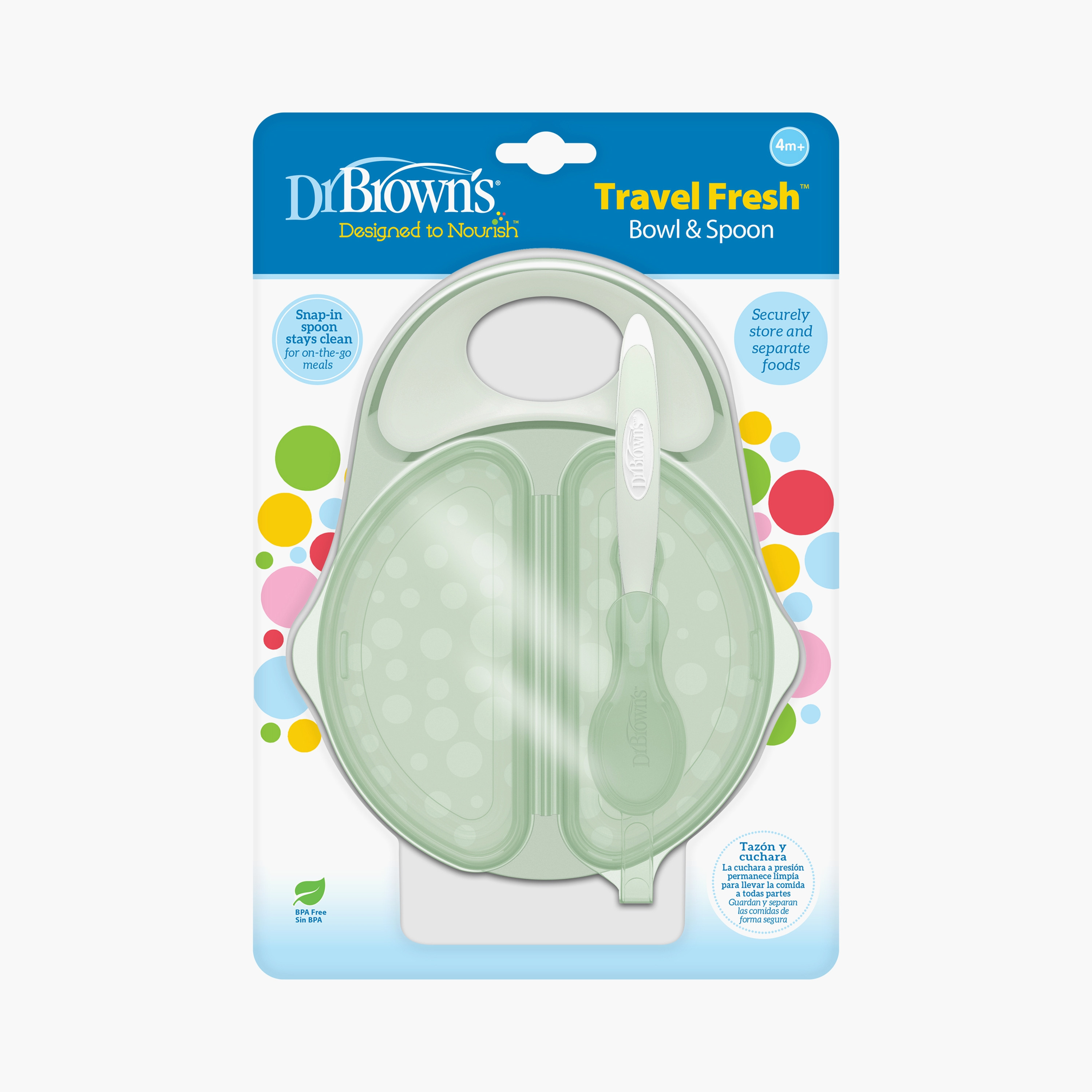 Dr. Brown's Travel Fresh Bowl & Spoon Set, Teal-baby-feeding-mealtimeessentials-image-5