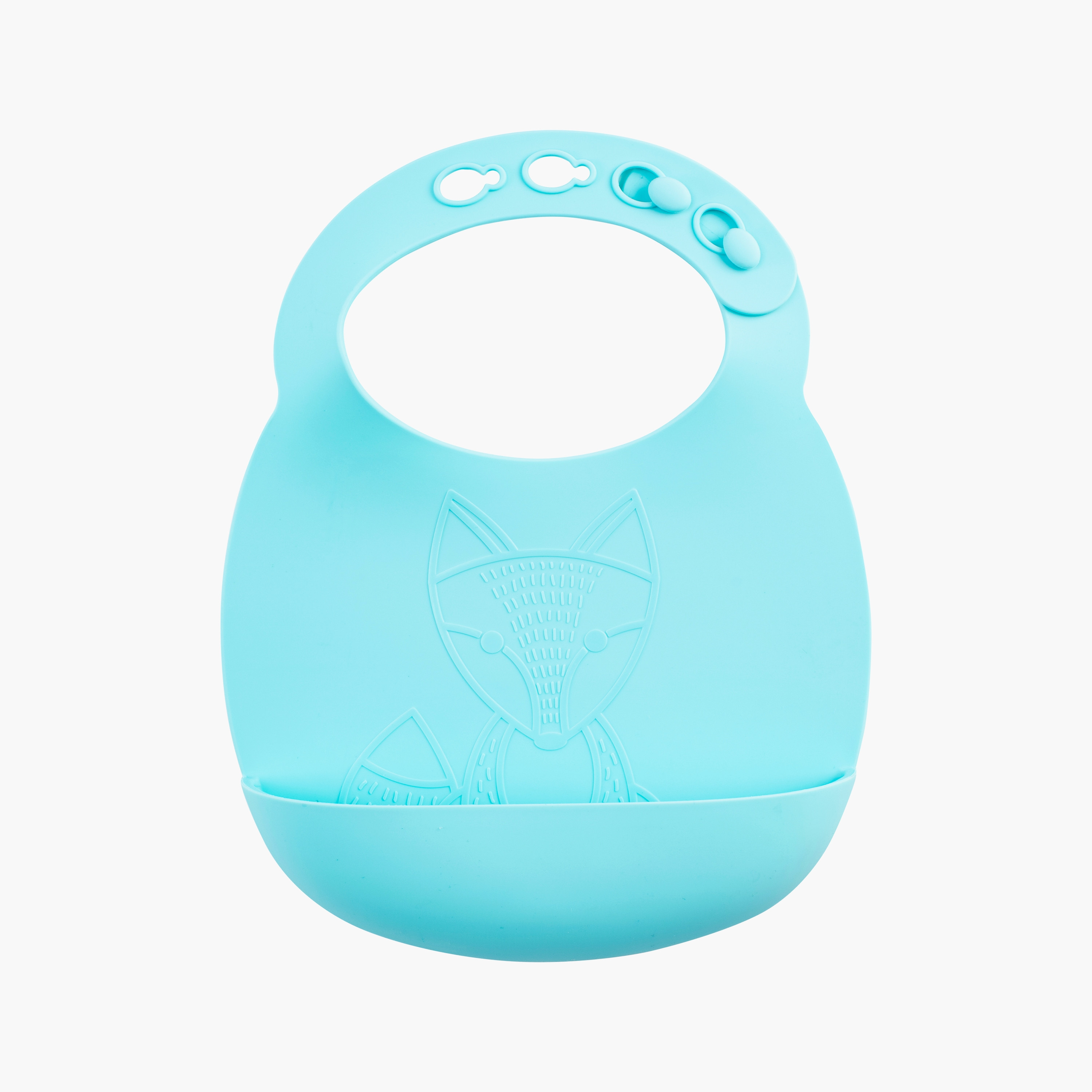 Dr. Brown's Silicon Bib, Turquoise-baby-feeding-bibs-image-1
