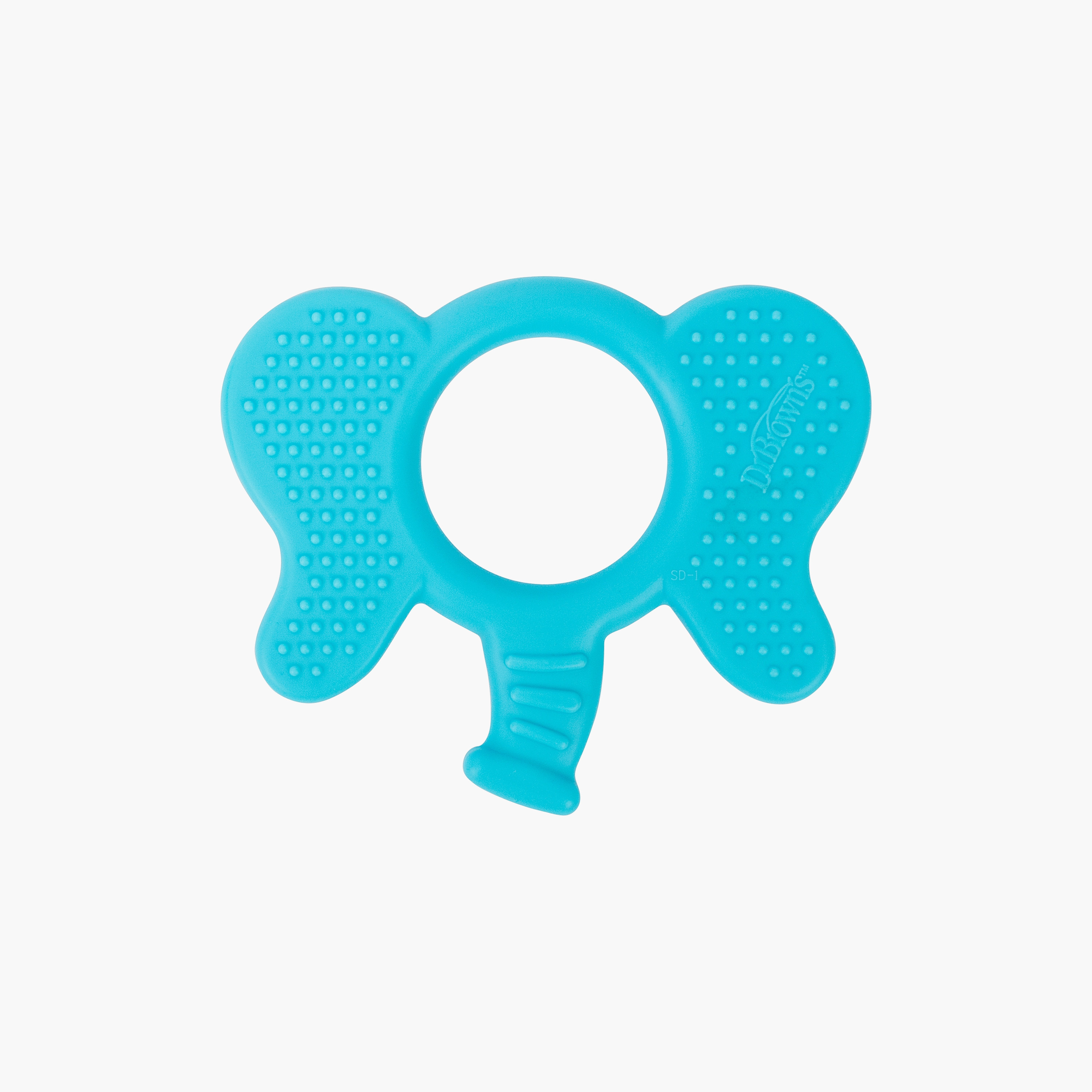 Dr. Brown's Flexees Friends Silicone Teether, Elephant, Blue-baby-feeding-teethers-image-1