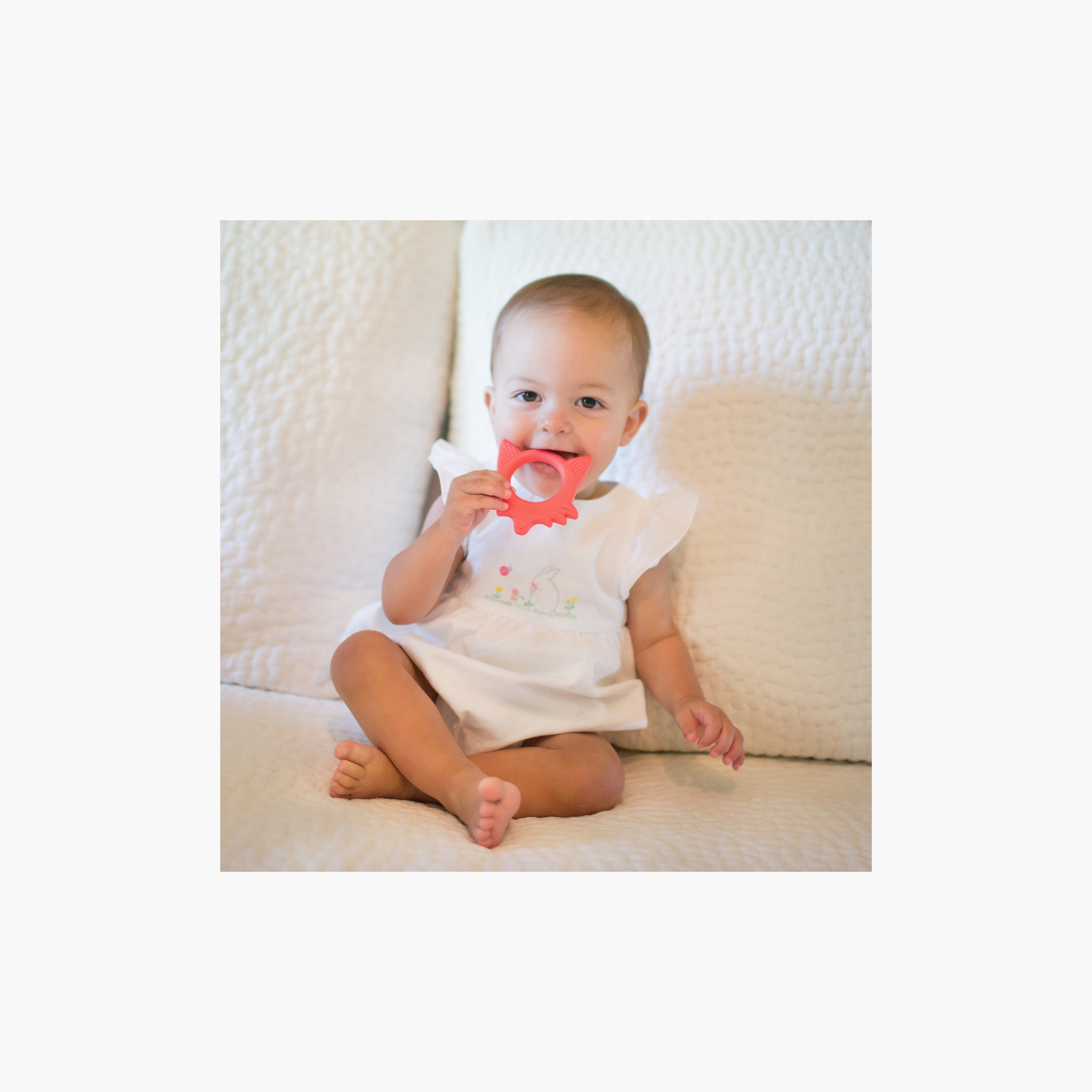 Dr. Brown's Flexees Friends Silicone Teether, Fox, Red-baby-feeding-teethers-image-4