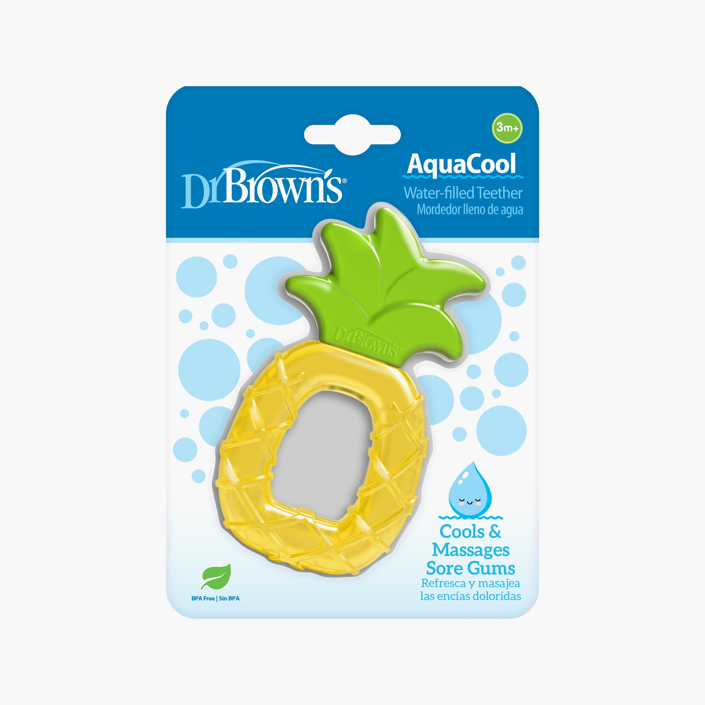 Dr. Brown's AquaCool Water-Filled Teether, Pineapple-baby-feeding-teethers-image-2