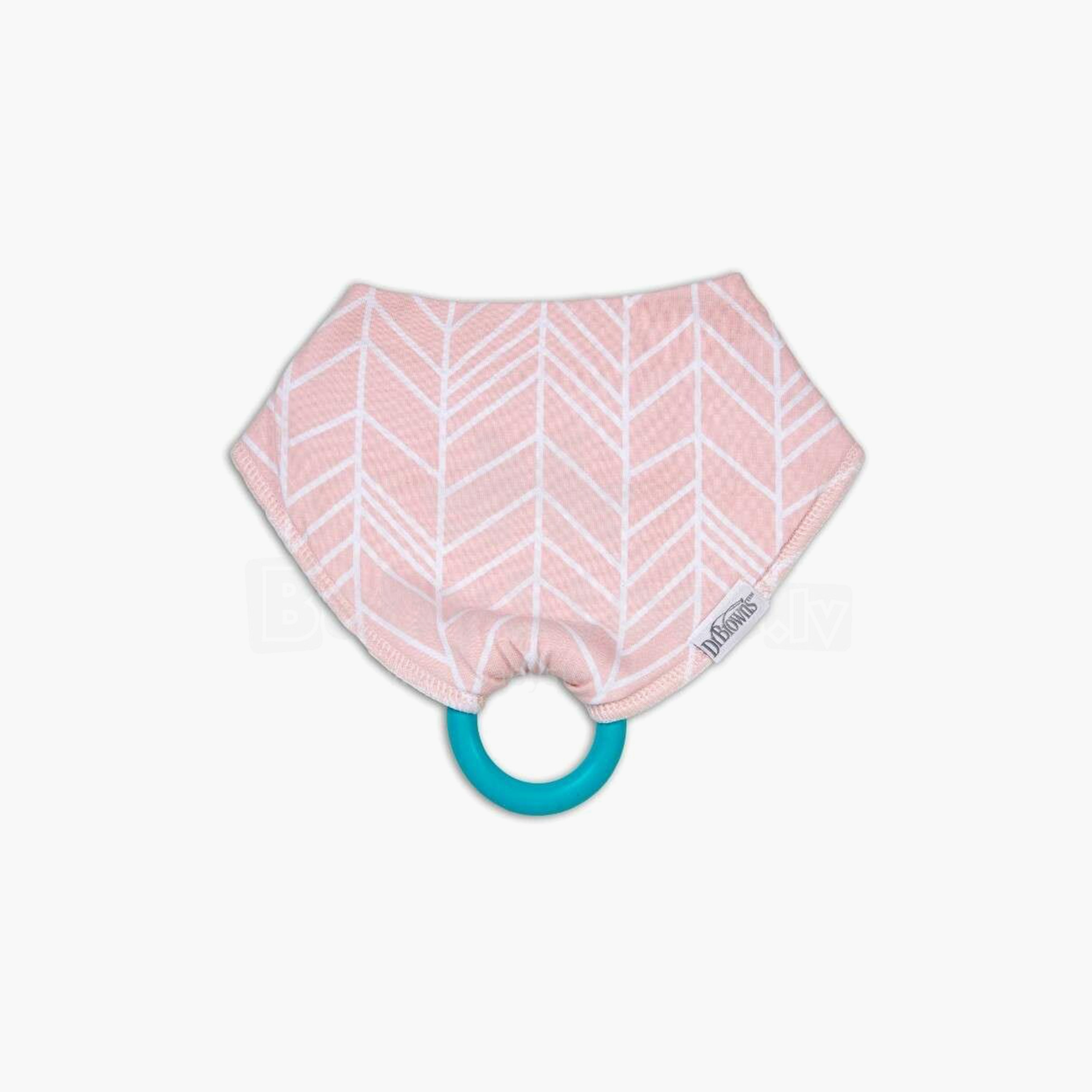 مريلة  باندانا مع عضاضة من دكتور براونز، هيرينجبون، زرقاء-baby-feeding-bibs-image-2