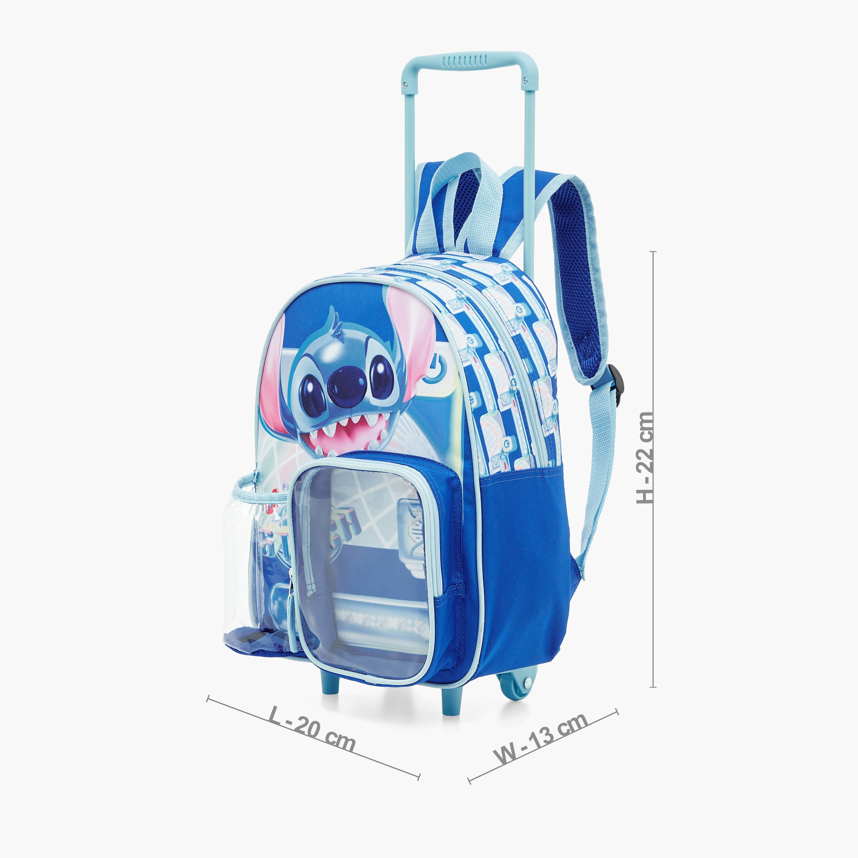 شنطة ظهر ترولي بطبعات ليلو وستيتش مع صندوق غداء وقارورة مياه من ديزني-school-bagsandbackpacks-trolleybags-image-3