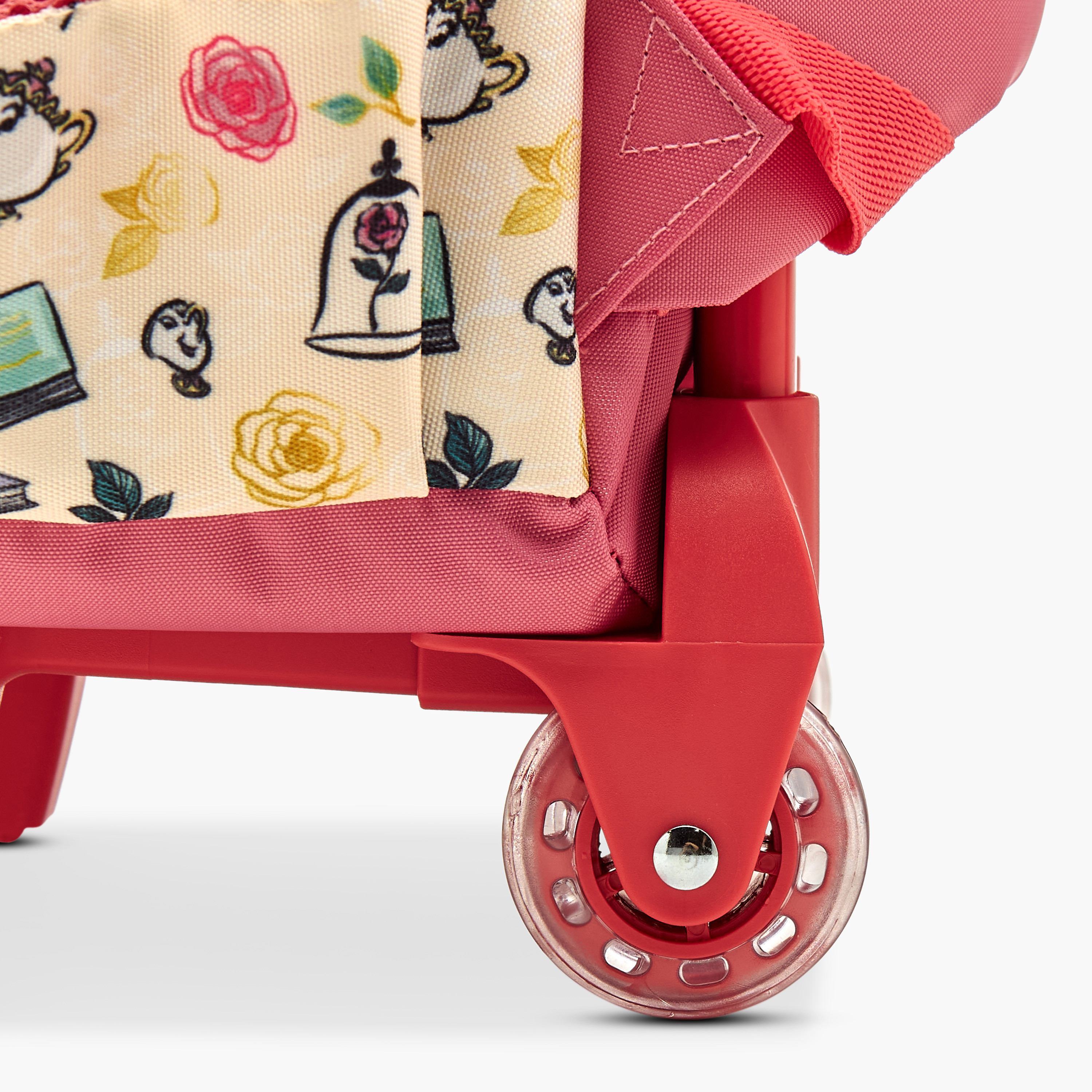 Disney Princess Print Trolley Backpack with Wing Applique and Wheels - 16 inches-school-bagsandbackpacks-trolleybags-image-11